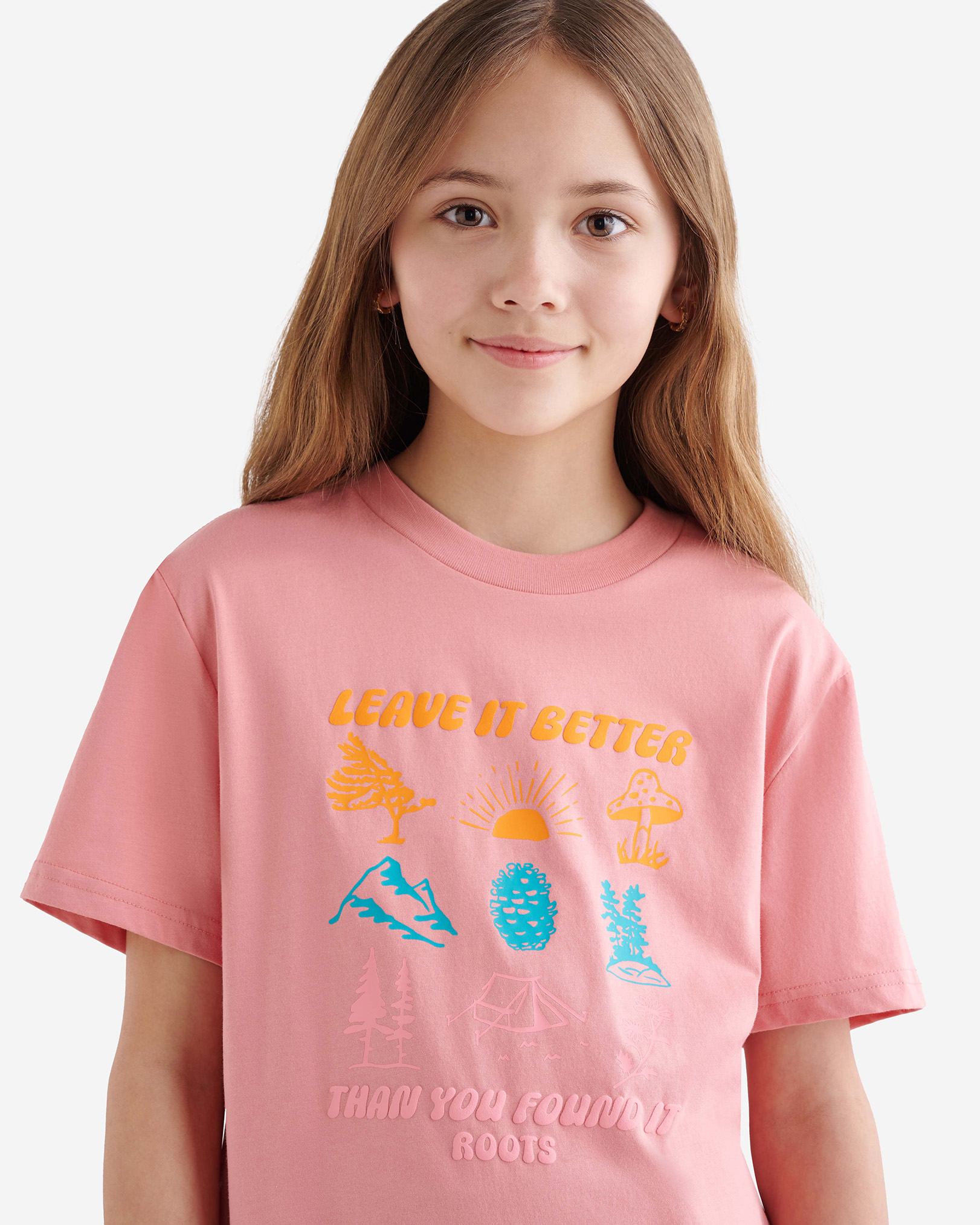 Roots Kids Nature Graphic T-Shirt in Mauveglow