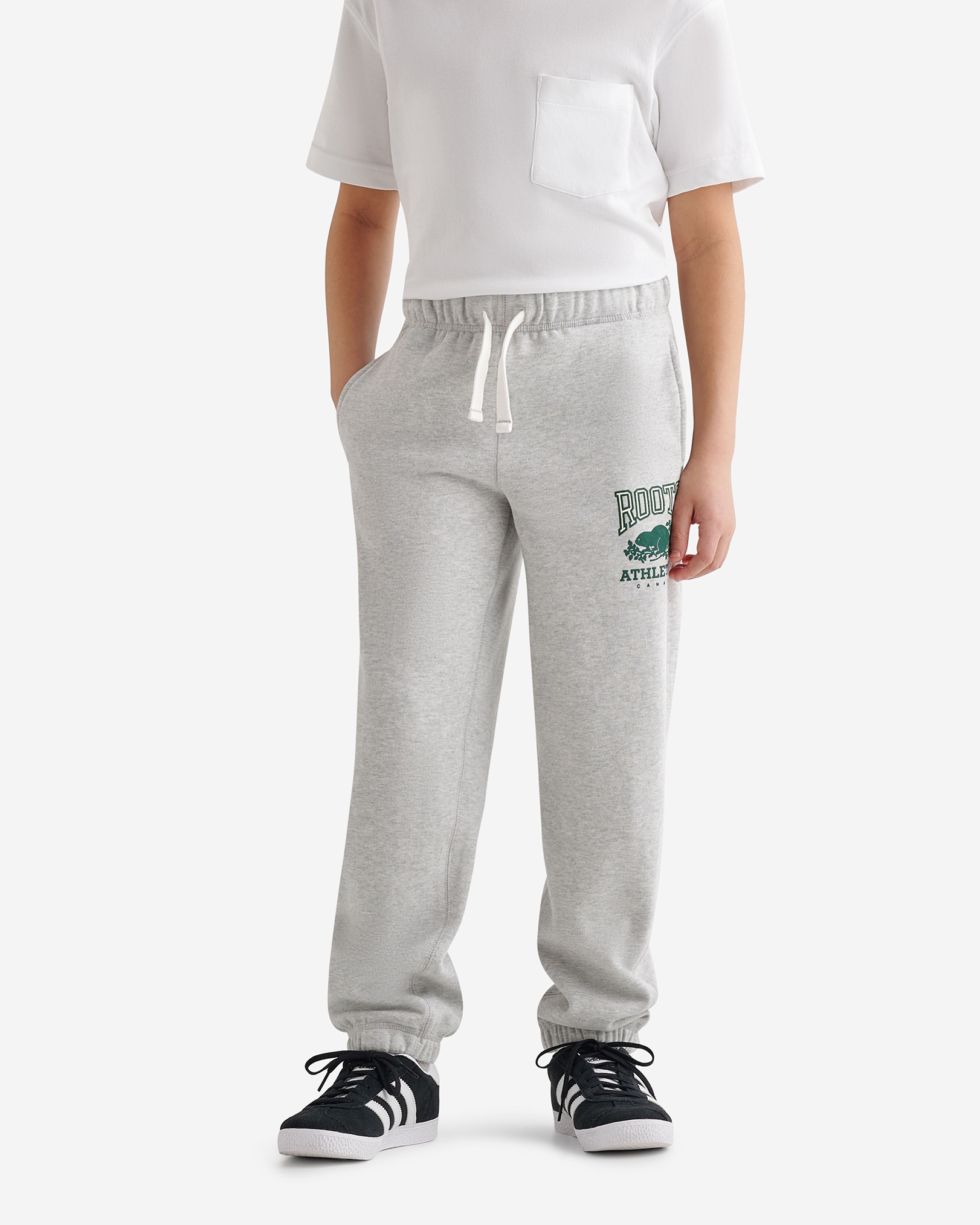 Roots Kids RBA Sweatpant in Athletic Grey Mix