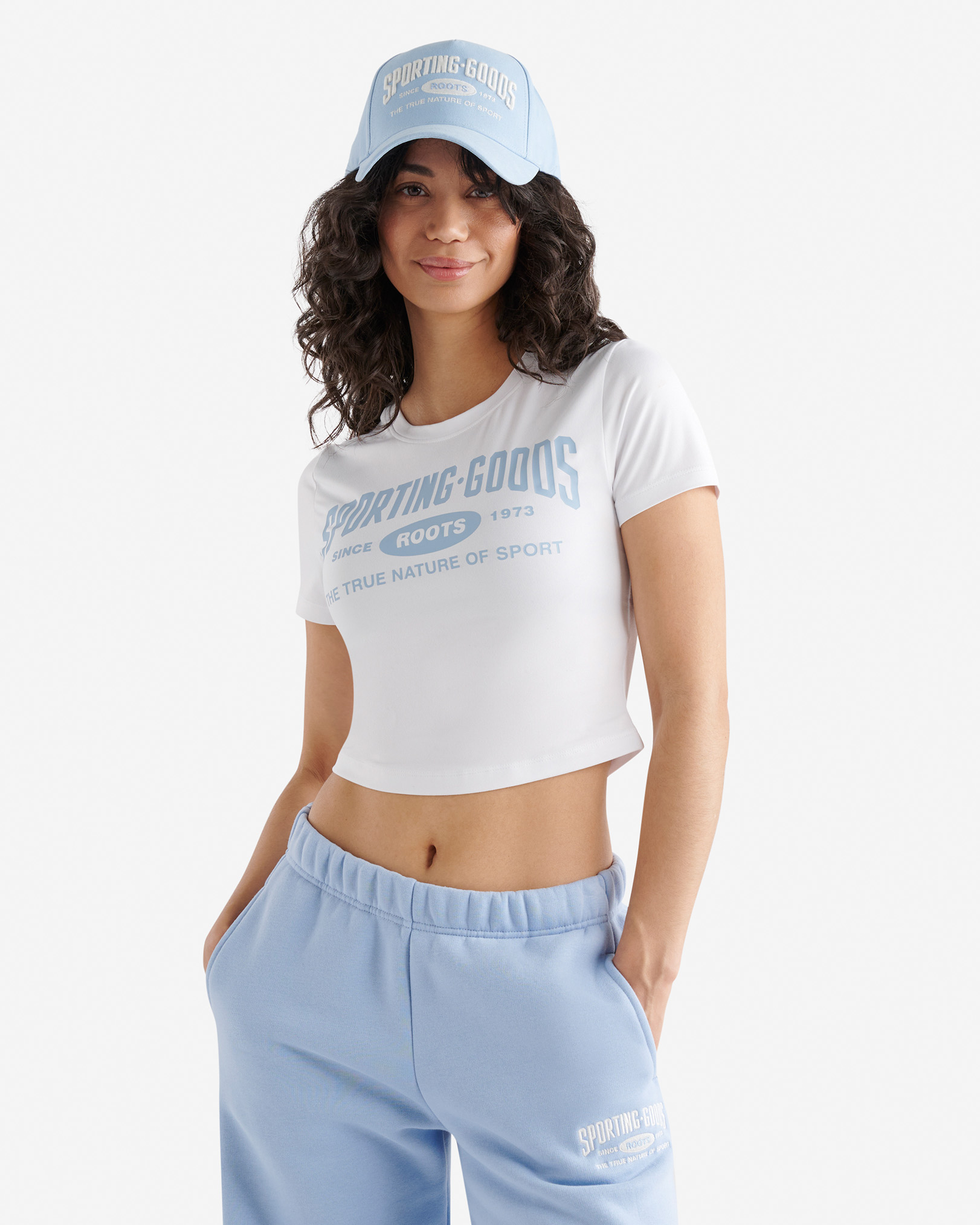 Roots Women's Sporting Goods 99 Cropped T-Shirt in White