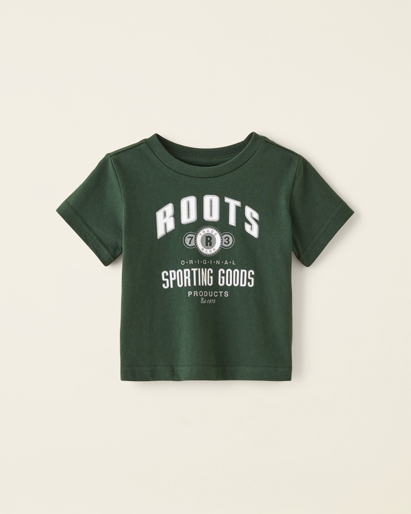 Roots Baby Re-Issue T-Shirt in Park Green