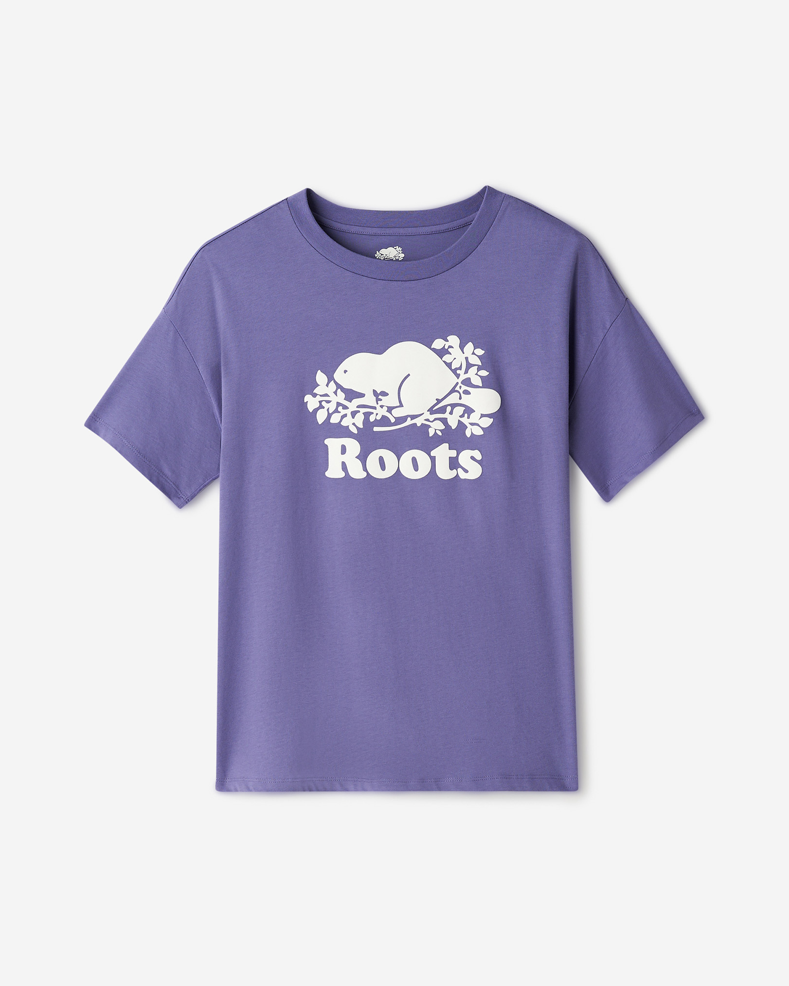 Roots Women's Organic Relaxed Cooper T-Shirt in Marine Purple