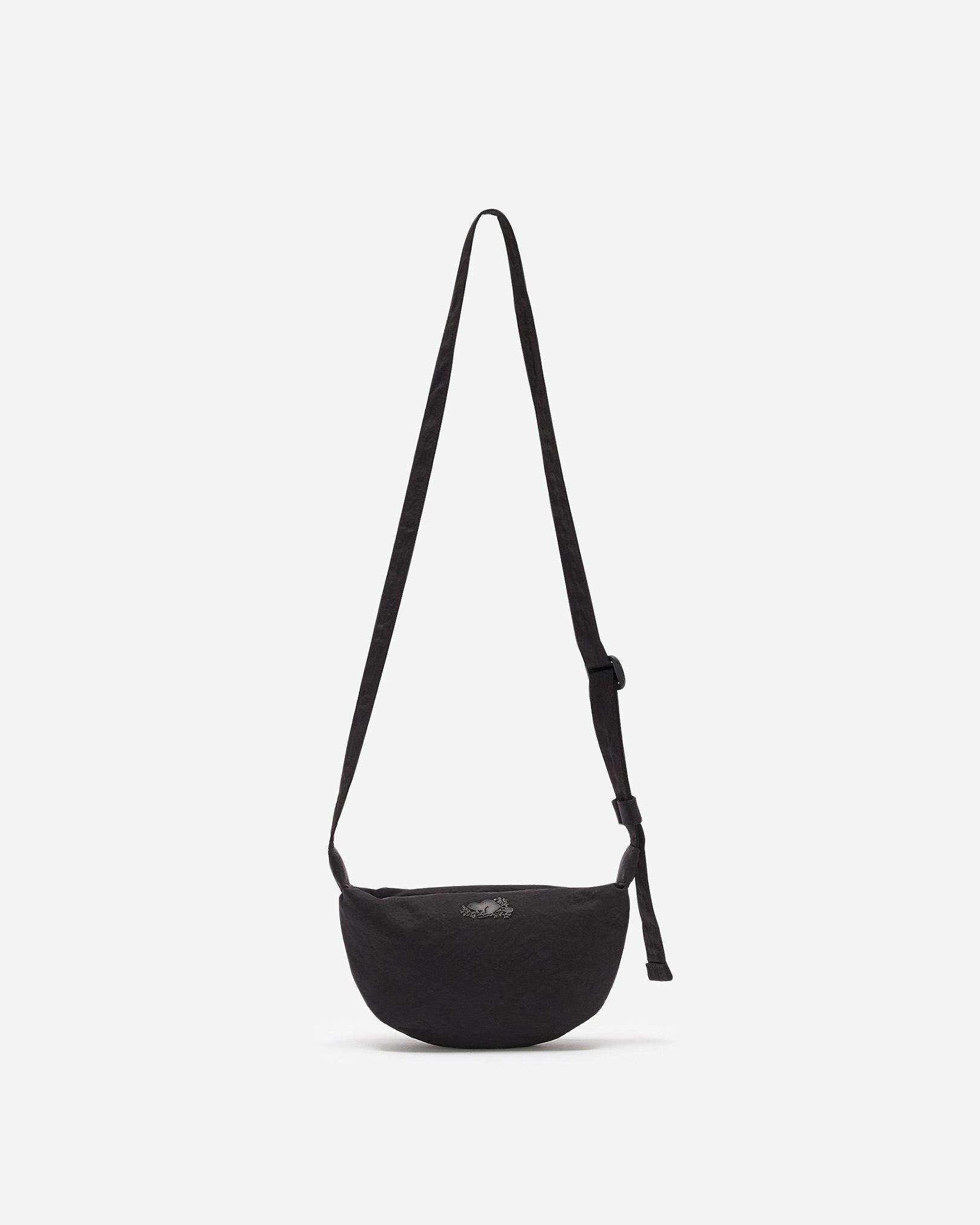 Roots Nylon Crescent Bag in Black