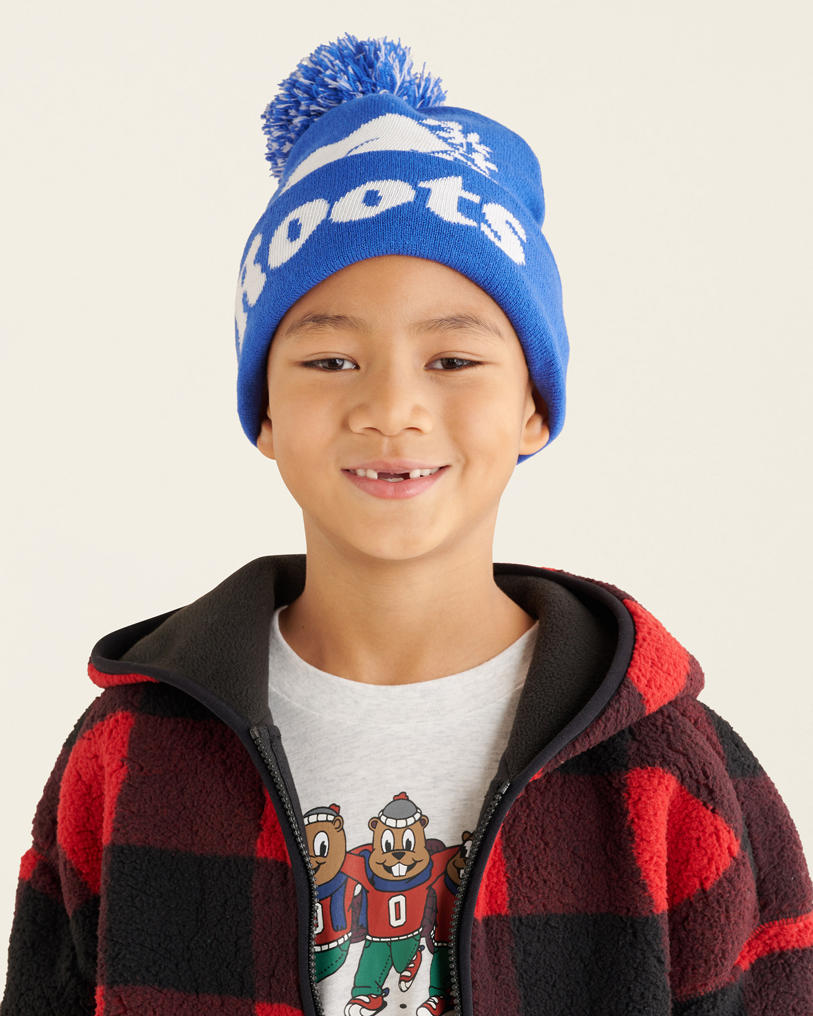 Roots Kid Cooper Glow Toque Hat in Athletic Blue