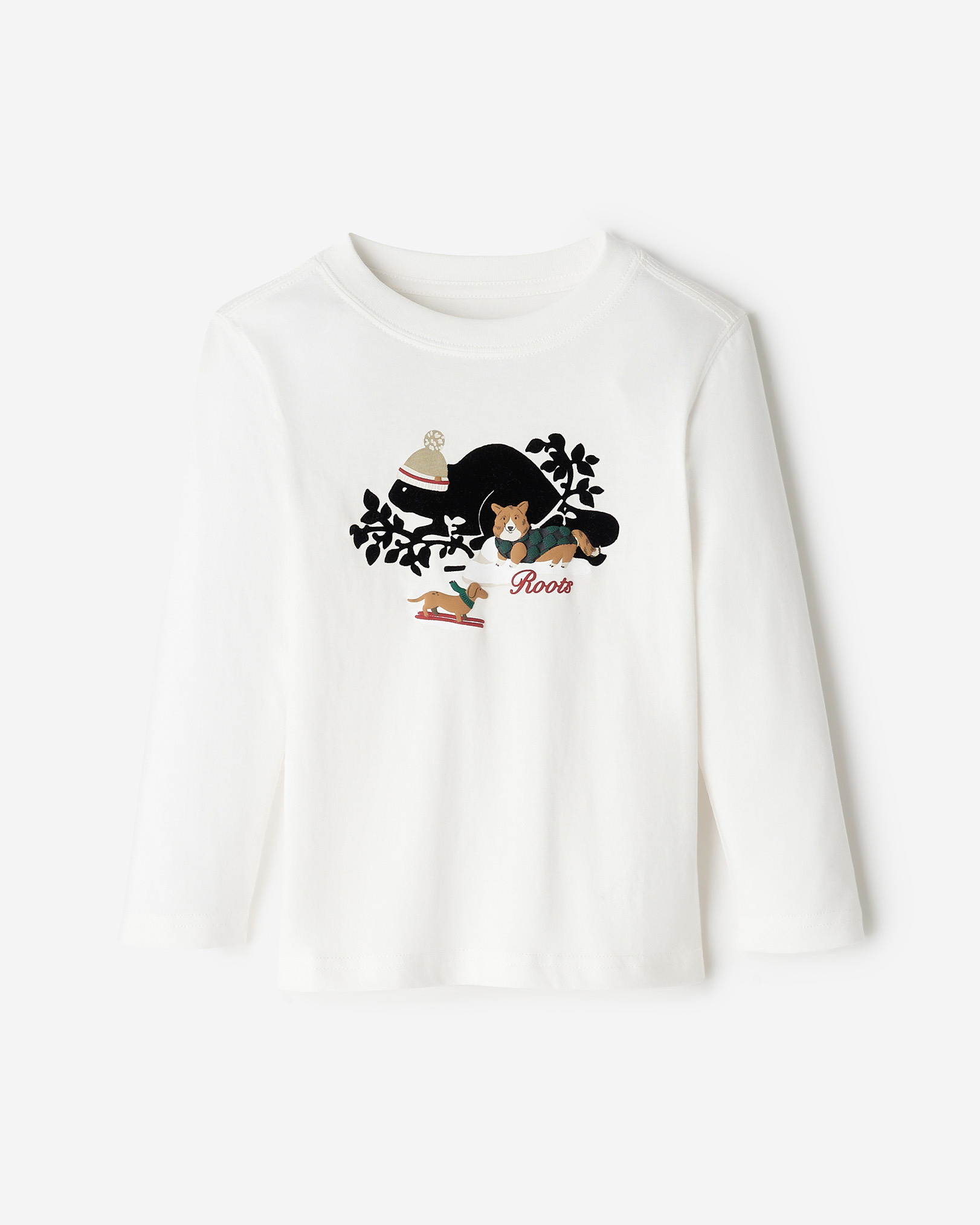 Roots Toddler Winter Cooper T-Shirt in Egret