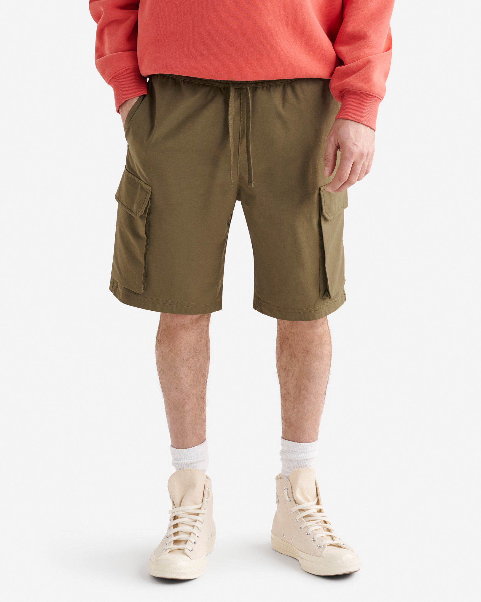 Roots Wasaga Relaxed Cargo Short 9.5 Inch in Fatigue