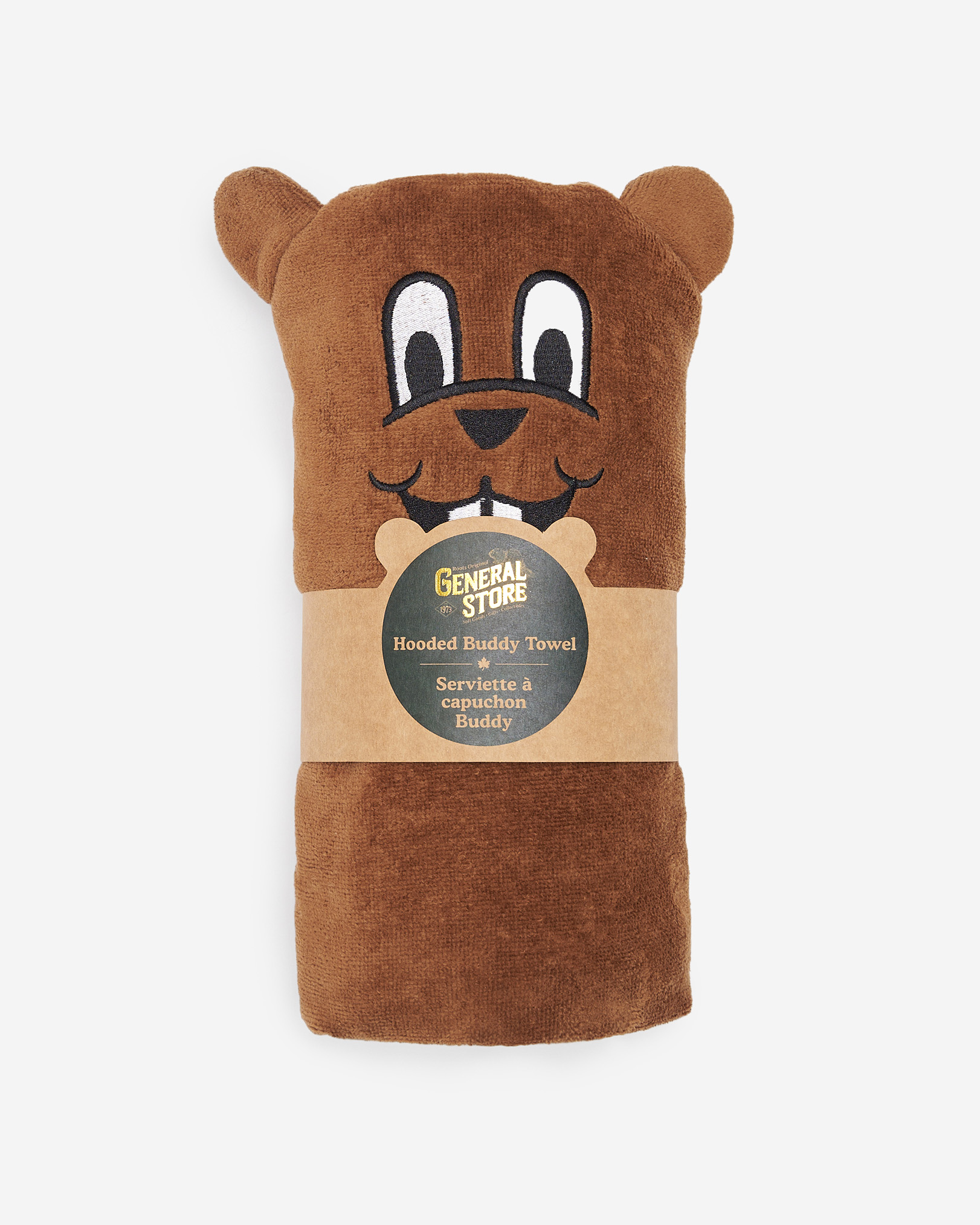 Roots Buddy Hooded Towel in Brown