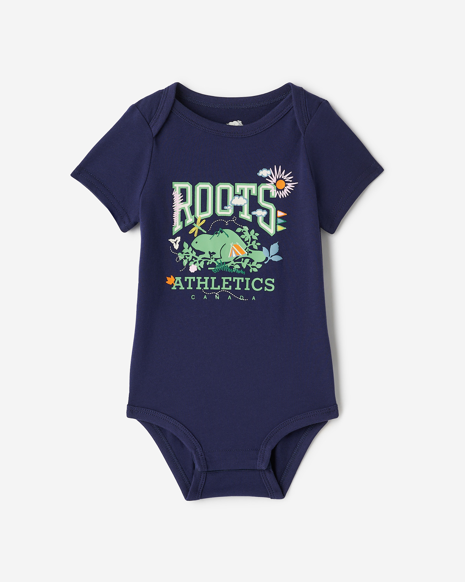 Roots Baby Nature Club Bodysuit in Indigo Ink Blue