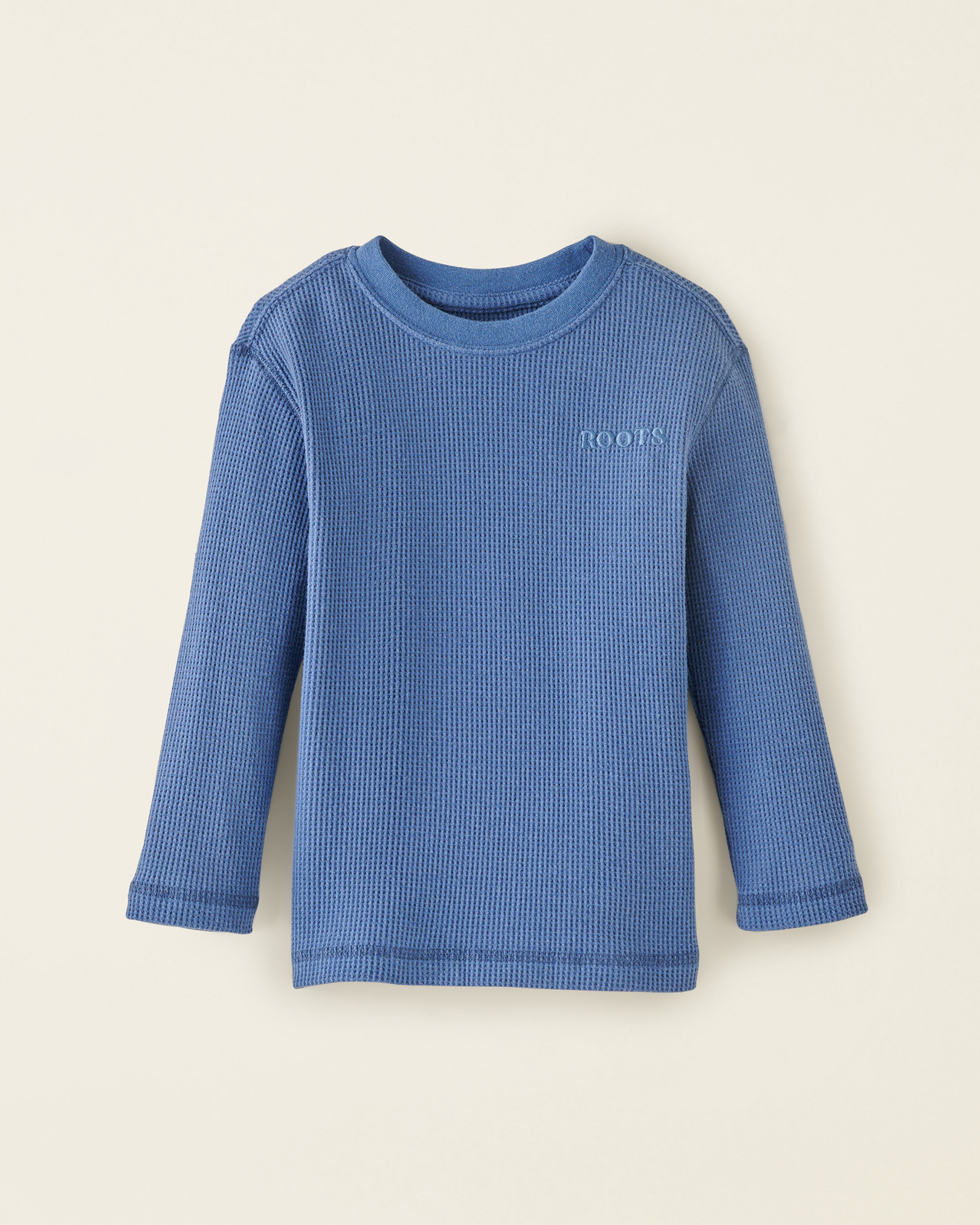 Roots Toddler Waffle T-Shirt in Insignia Blue
