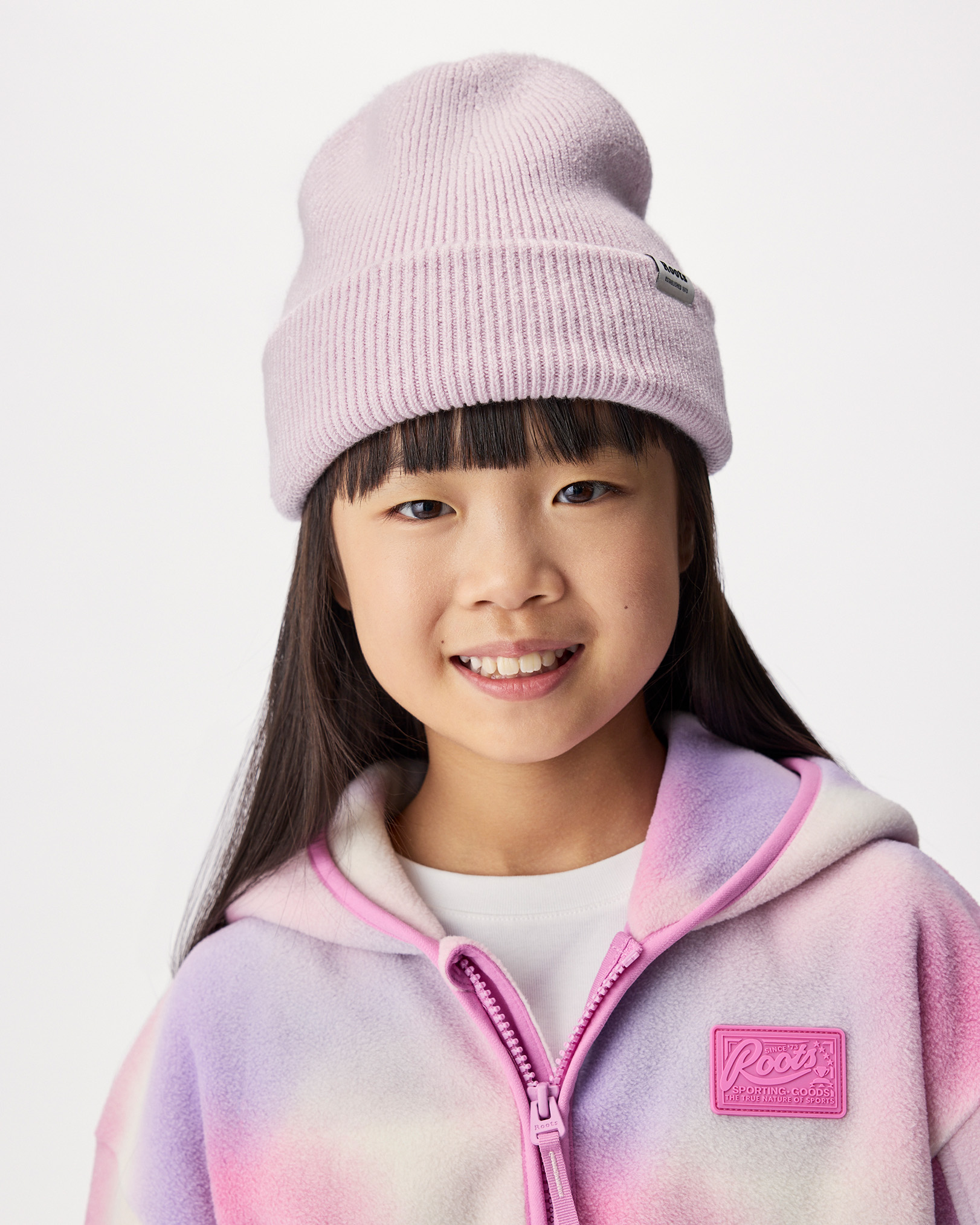 Roots Kids Cozy Knit Toque Hat in Lilac Haze Purple