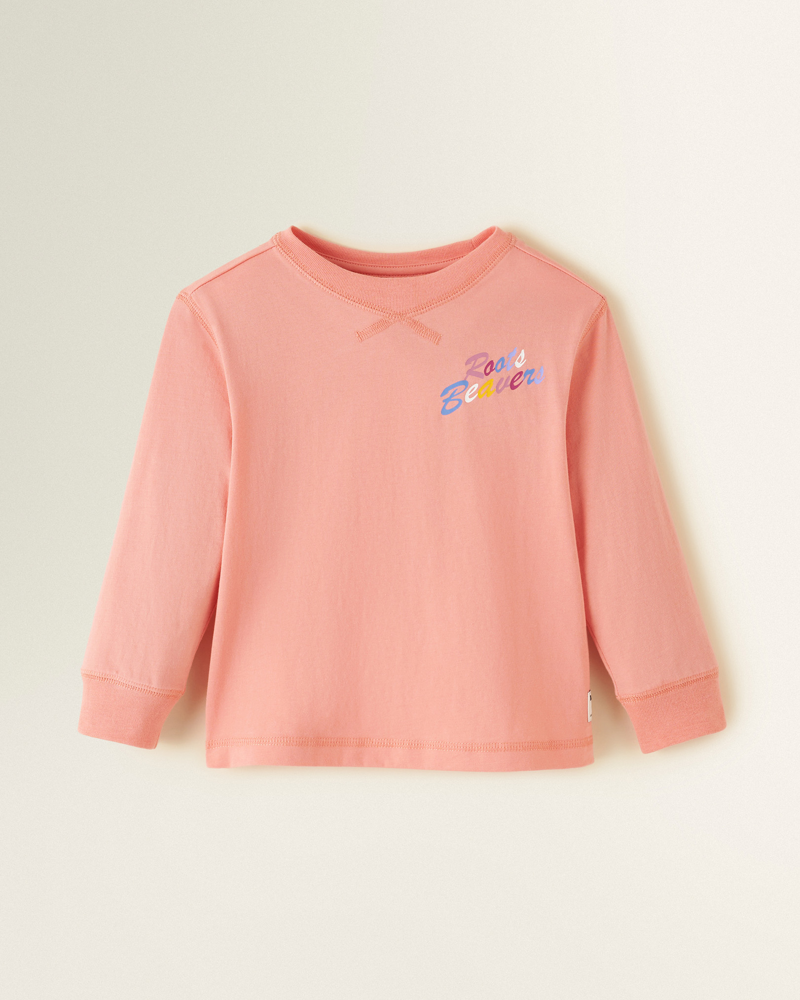 Roots Toddler Girl's Long Sleeve T-Shirt in Lantana Pink