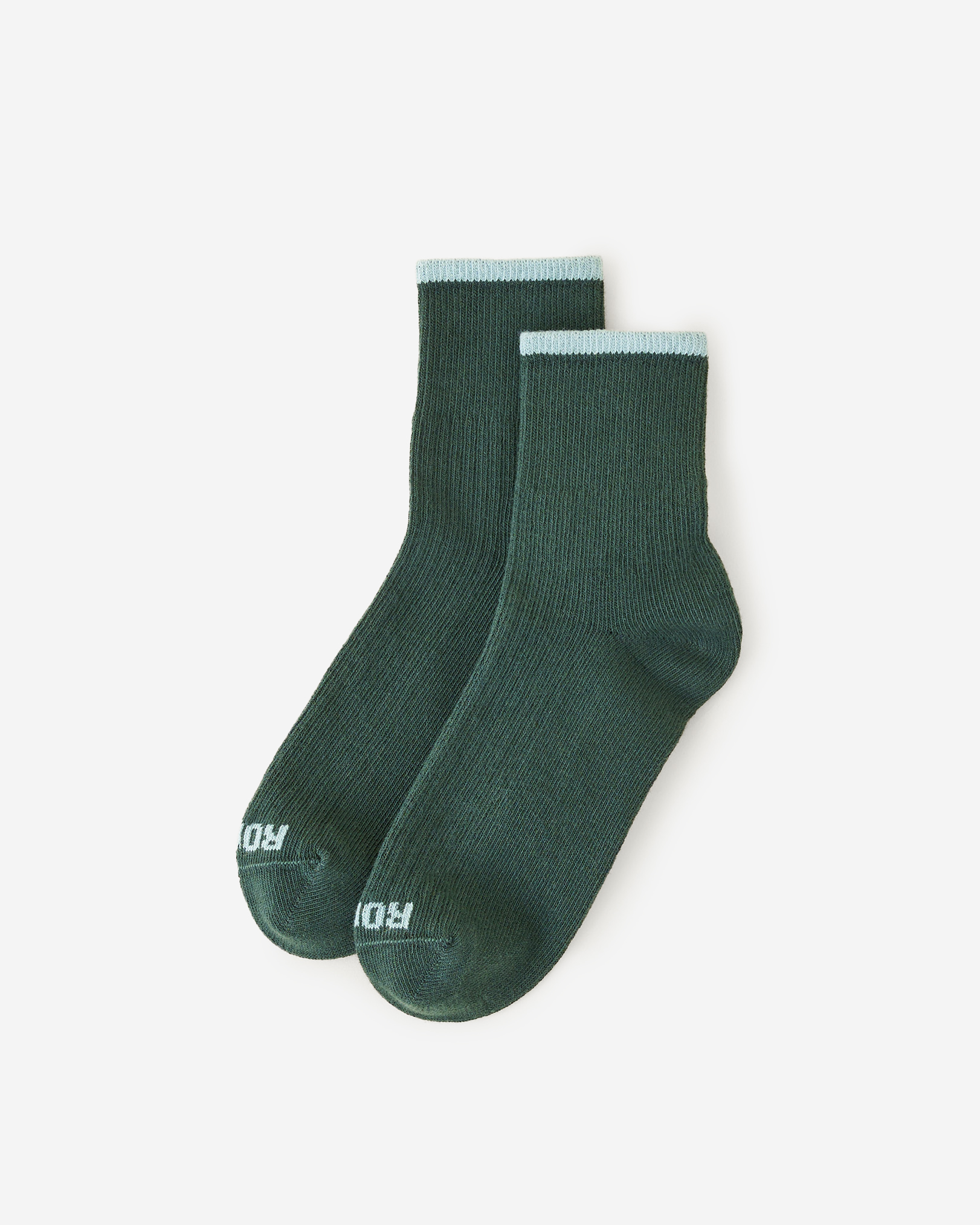 Roots Women's Cotton Ankle Sock in Forest Teal