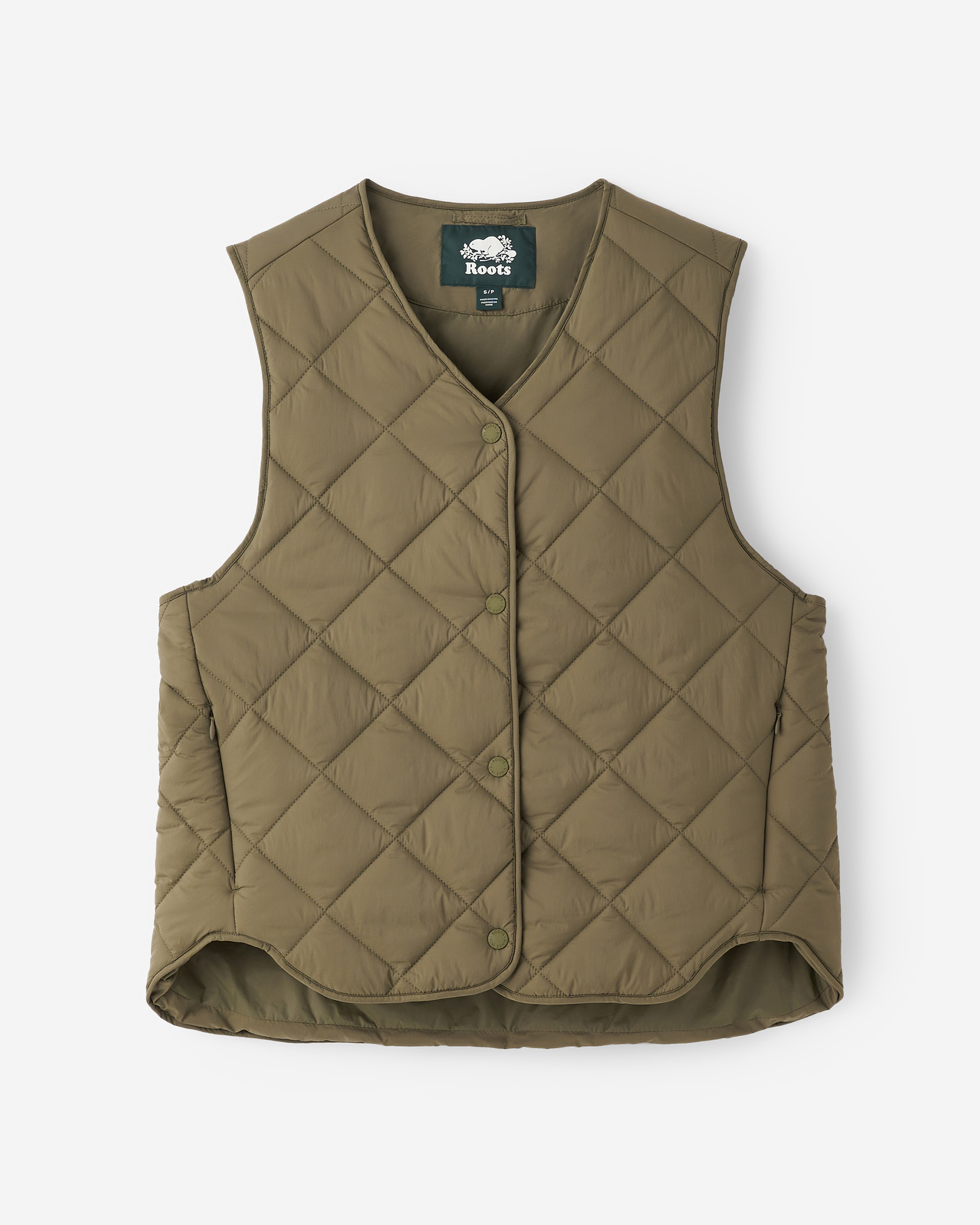 Roots Melville Quilted Vest in Kalamata