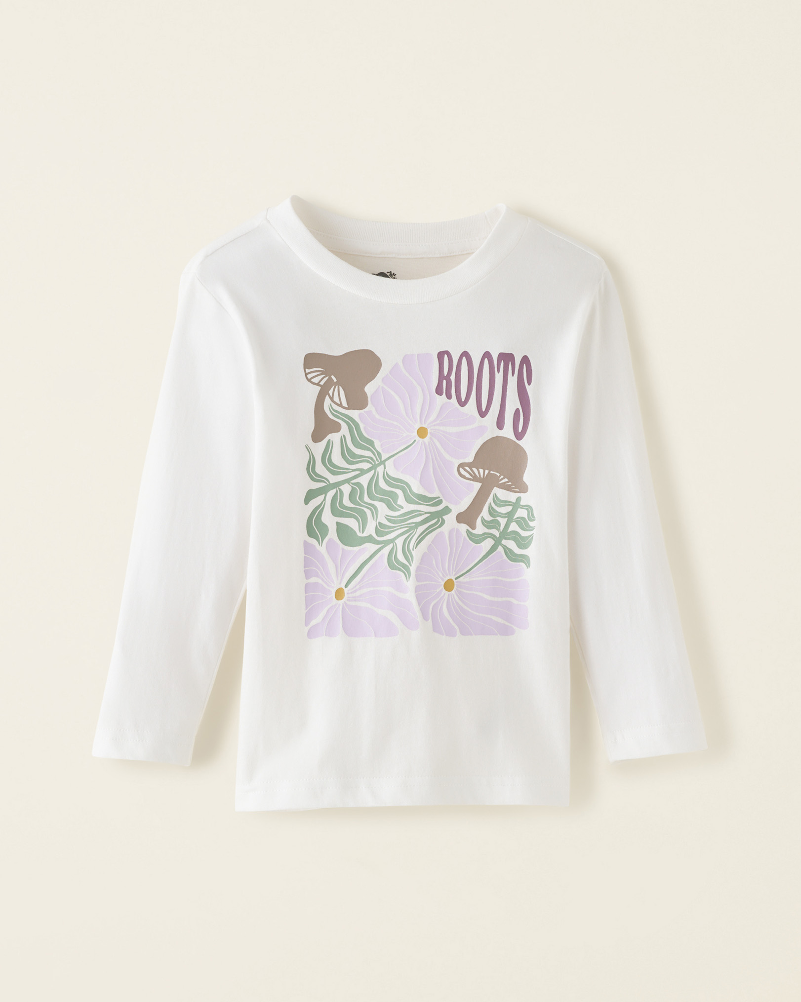 Roots Toddler Nature T-Shirt in Egret