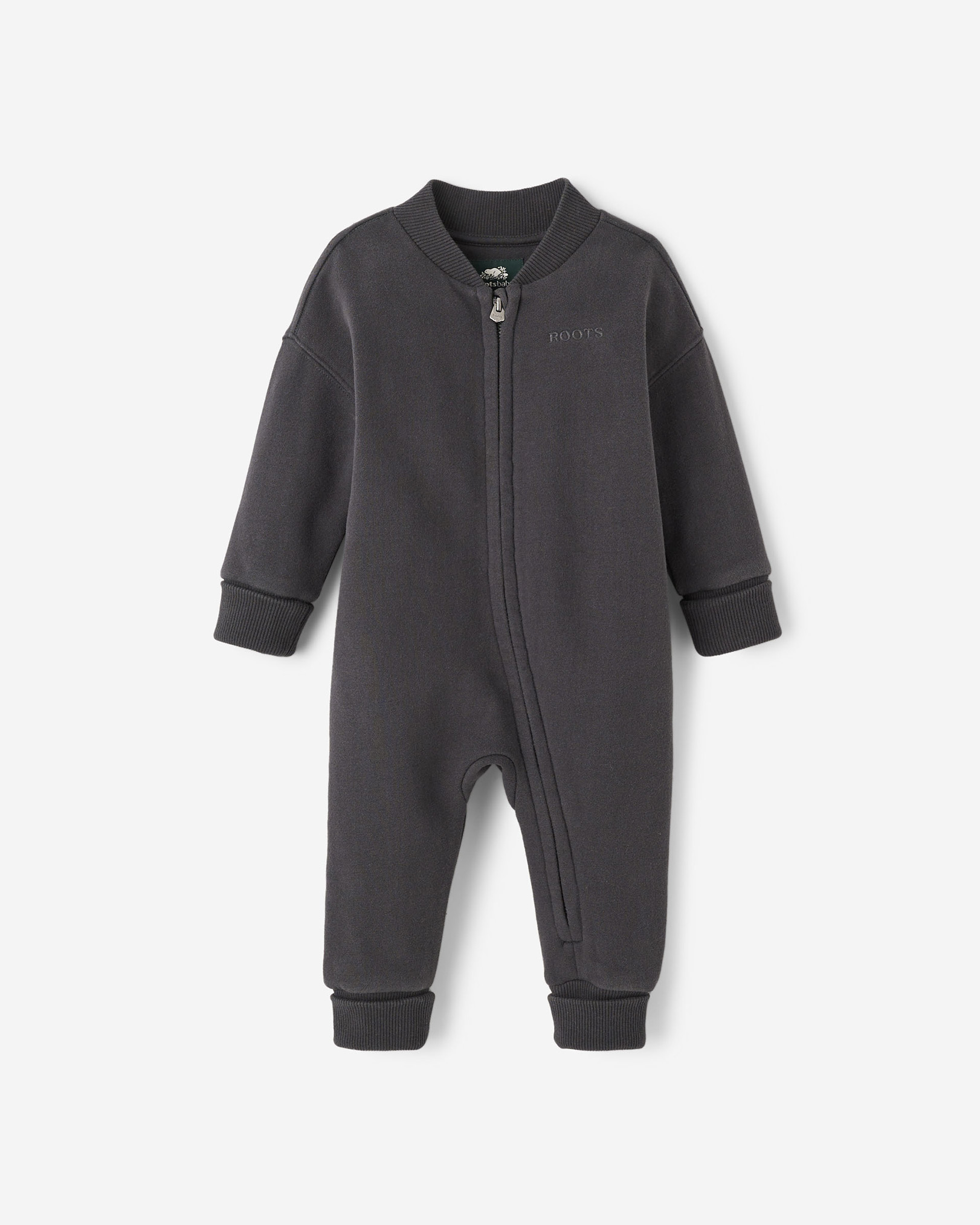 Roots Baby One Romper in Graphite