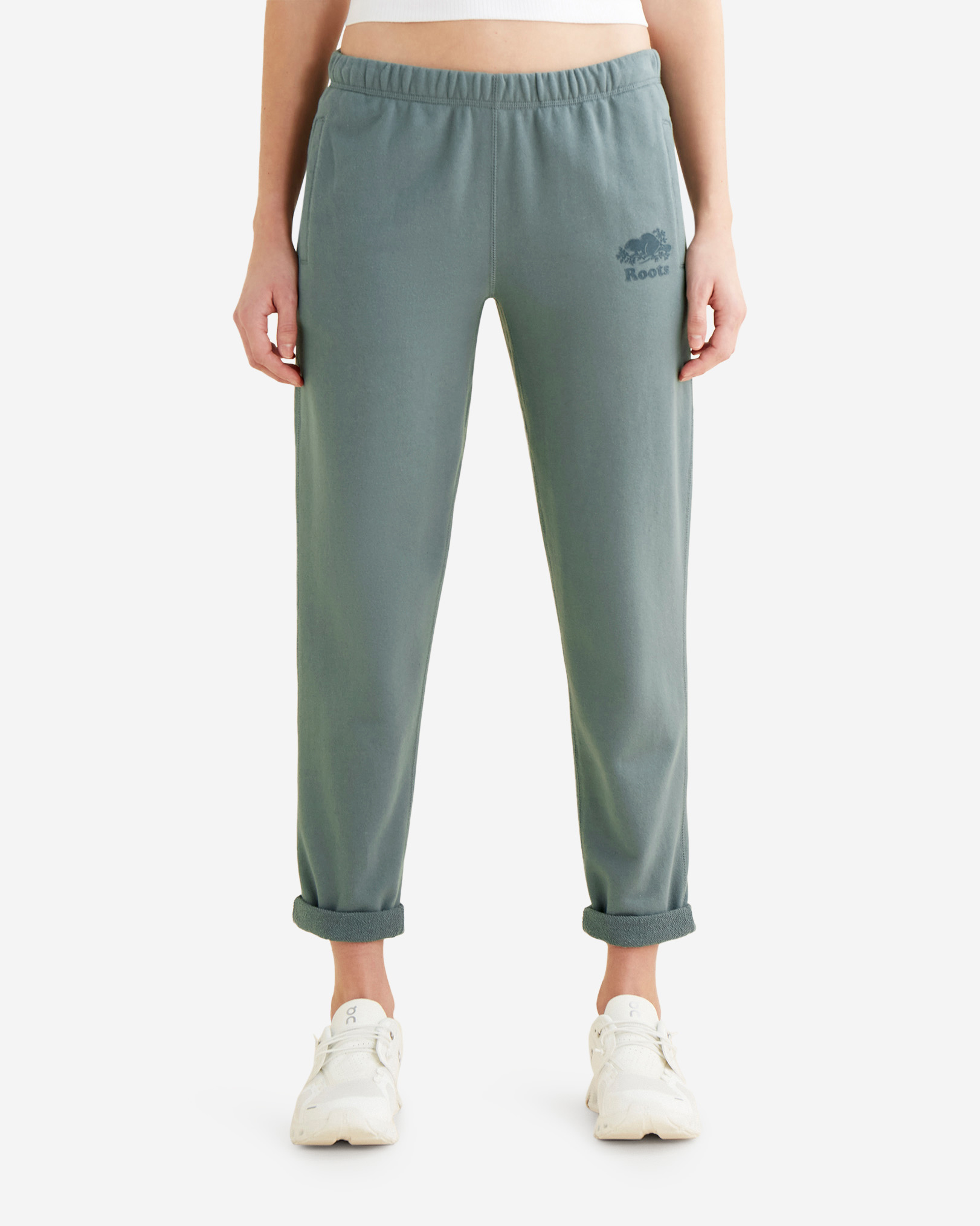 Roots Organic Easy Ankle Sweatpant in Balsam Green