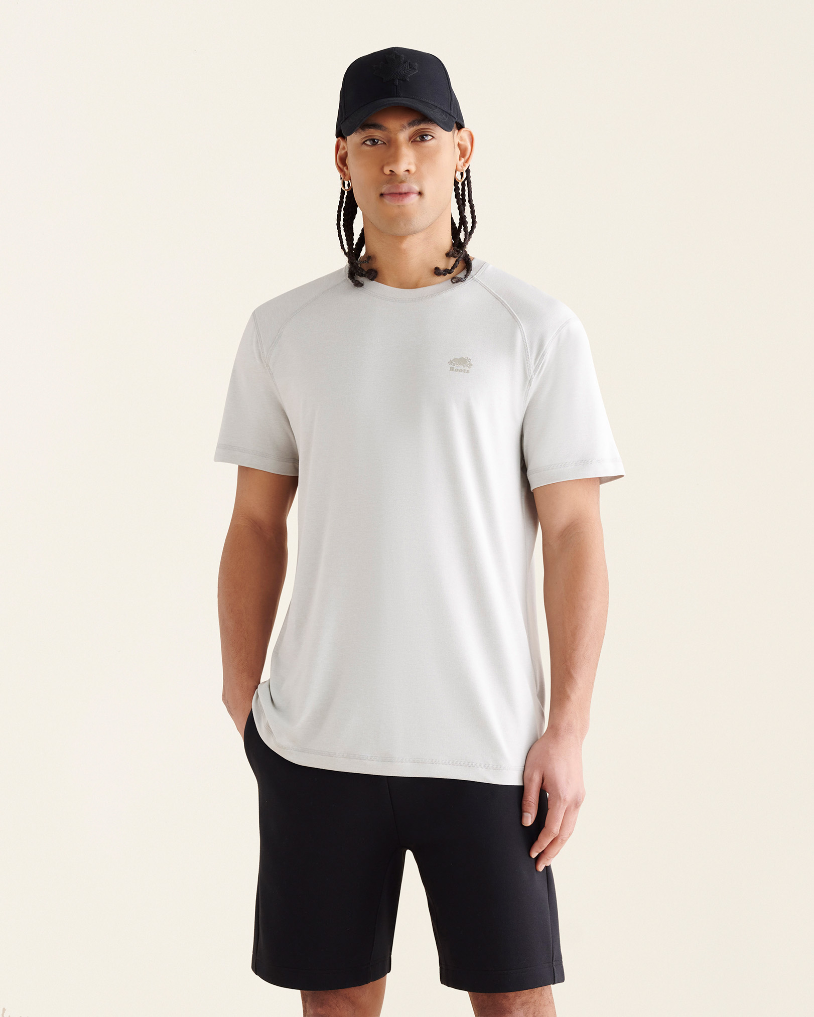 Roots Renew Short Sleeve T-Shirt in Pepper
