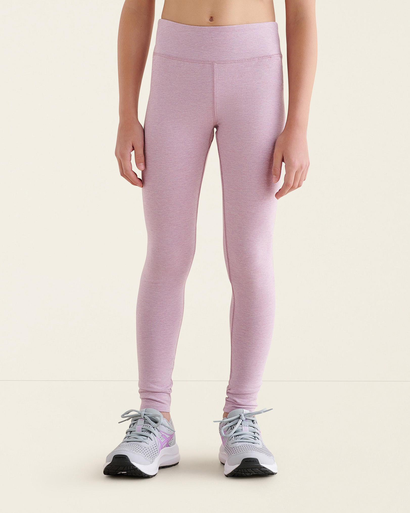 Roots Girl's Easy Stretch Legging Pants in Purple Thistle Mix