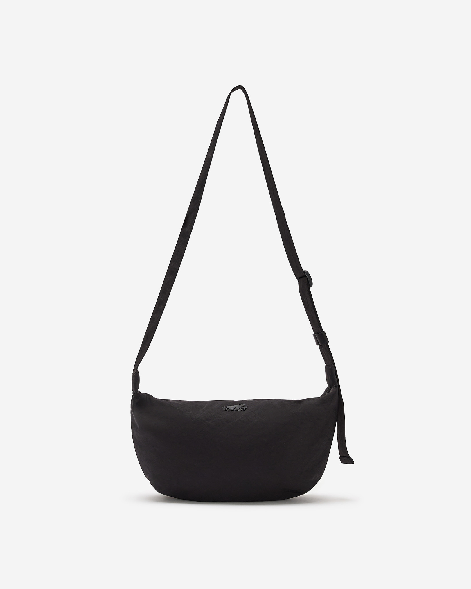 Roots Nylon Crescent Bag in Black