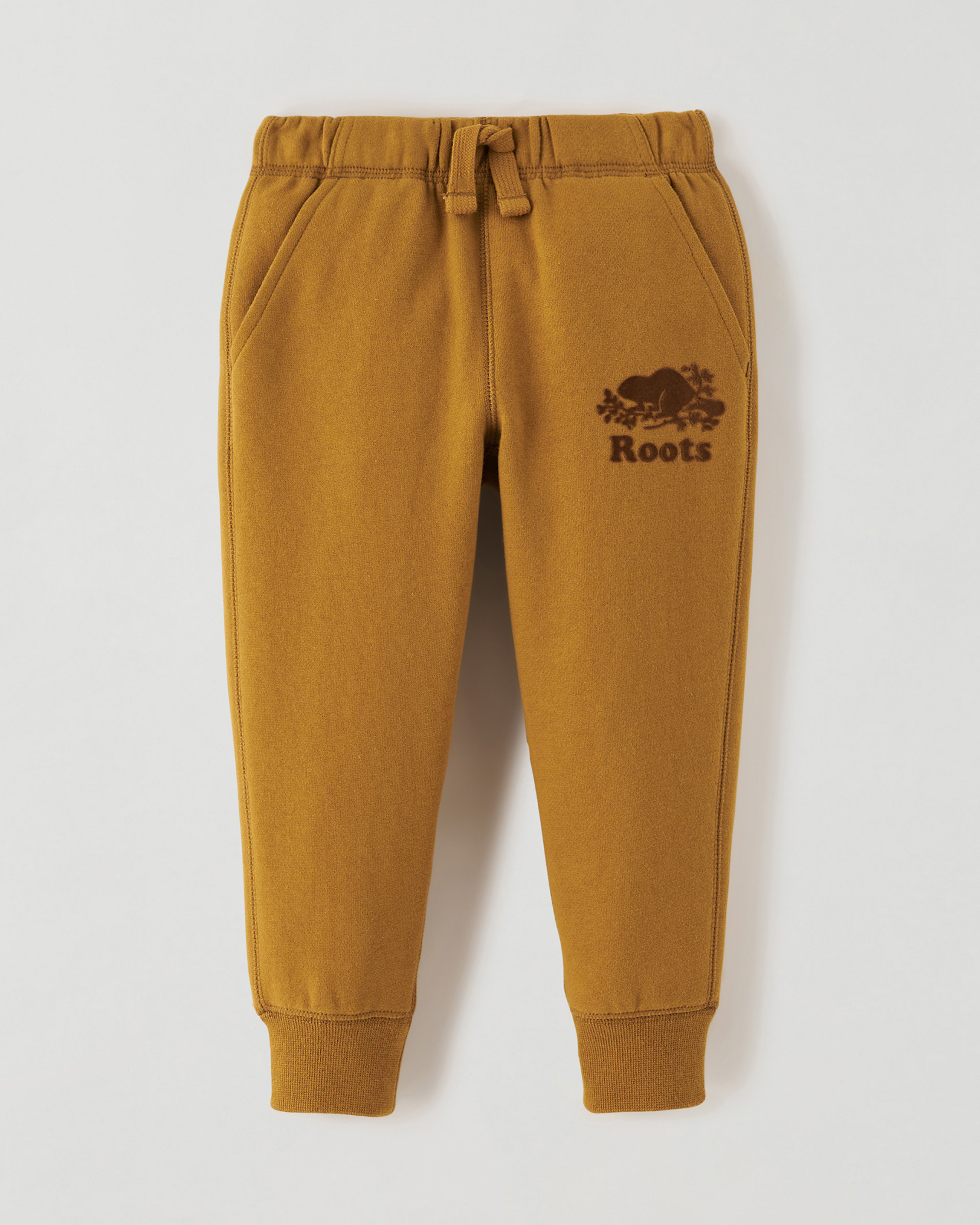 Roots Toddler Boy's Park Slim Tonal Sweatpant in Cumin