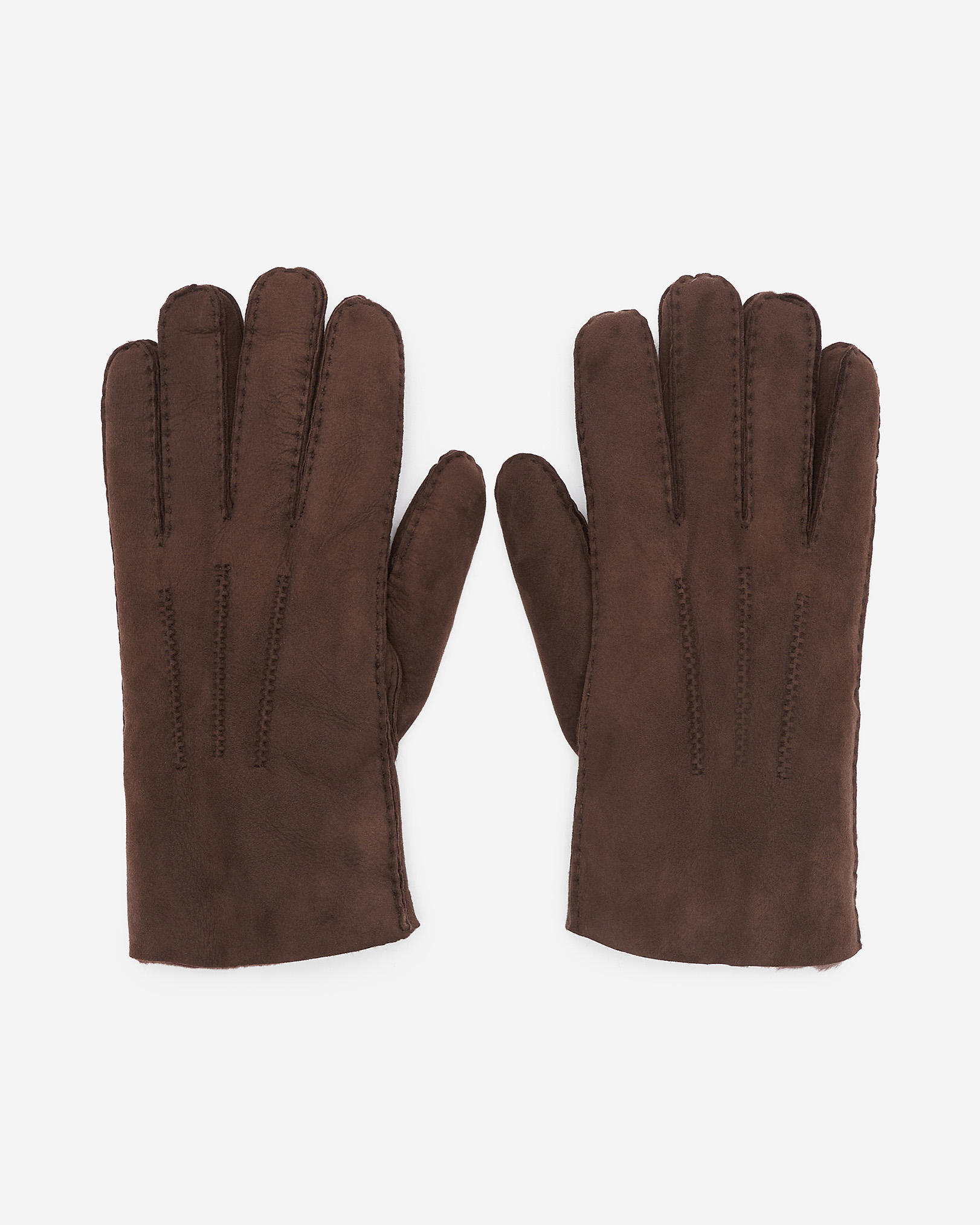 Roots Men's Shearling Glove in Chocolate Brown