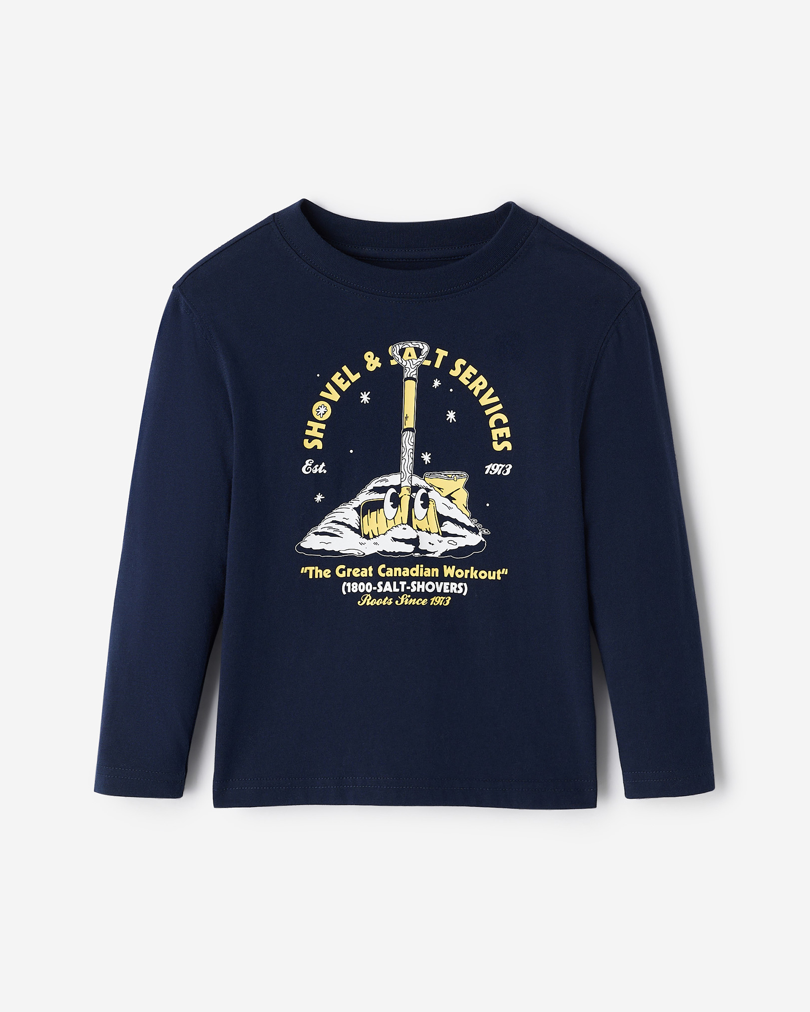 Roots Toddler Winter Company T-Shirt in Navy Blazer Blue