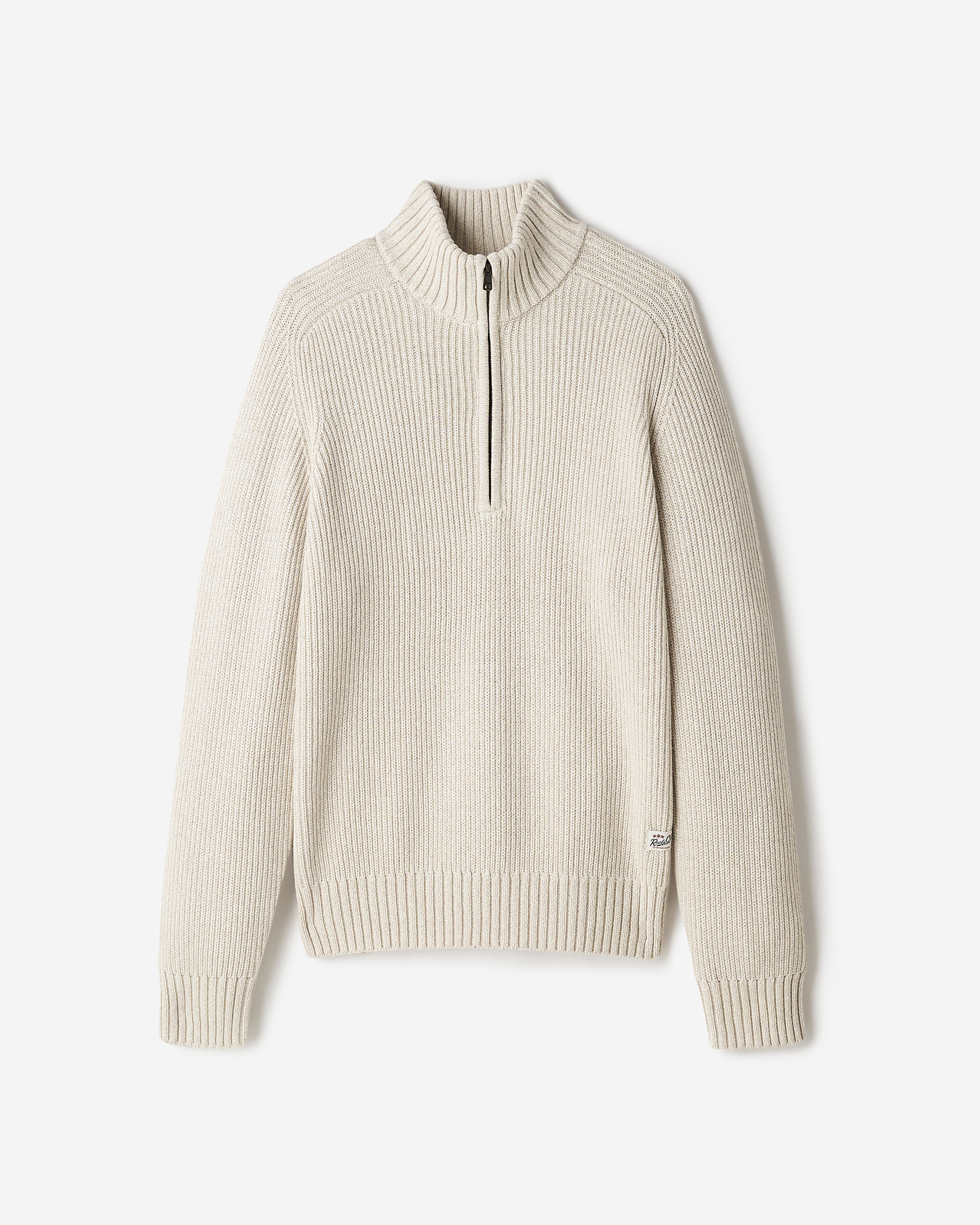 Roots Robson Shaker Quarter Zip in Vanilla Cream Mix