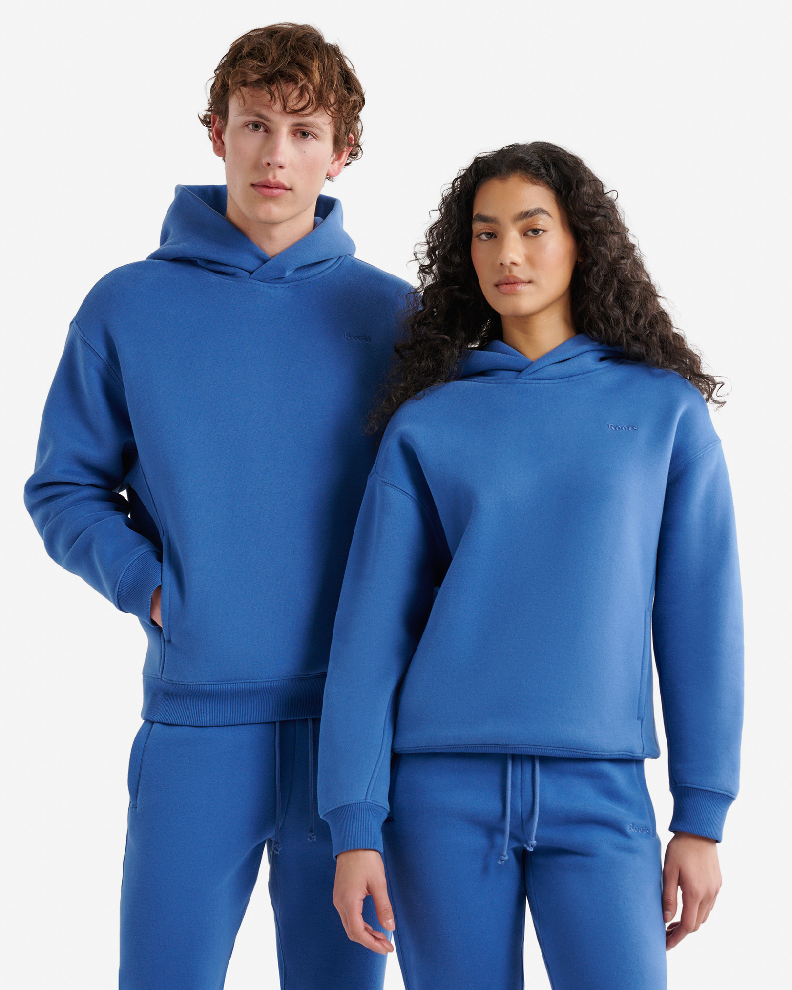 Roots Cloud One Fit Hoodie in Monsoon Blue