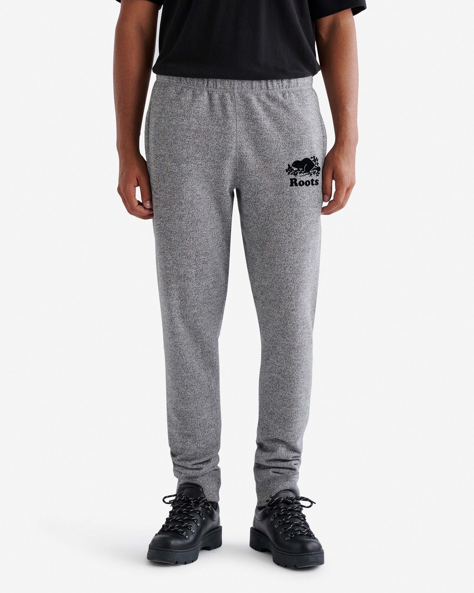 Roots Organic Park Slim Sweatpant in Salt/Pepper