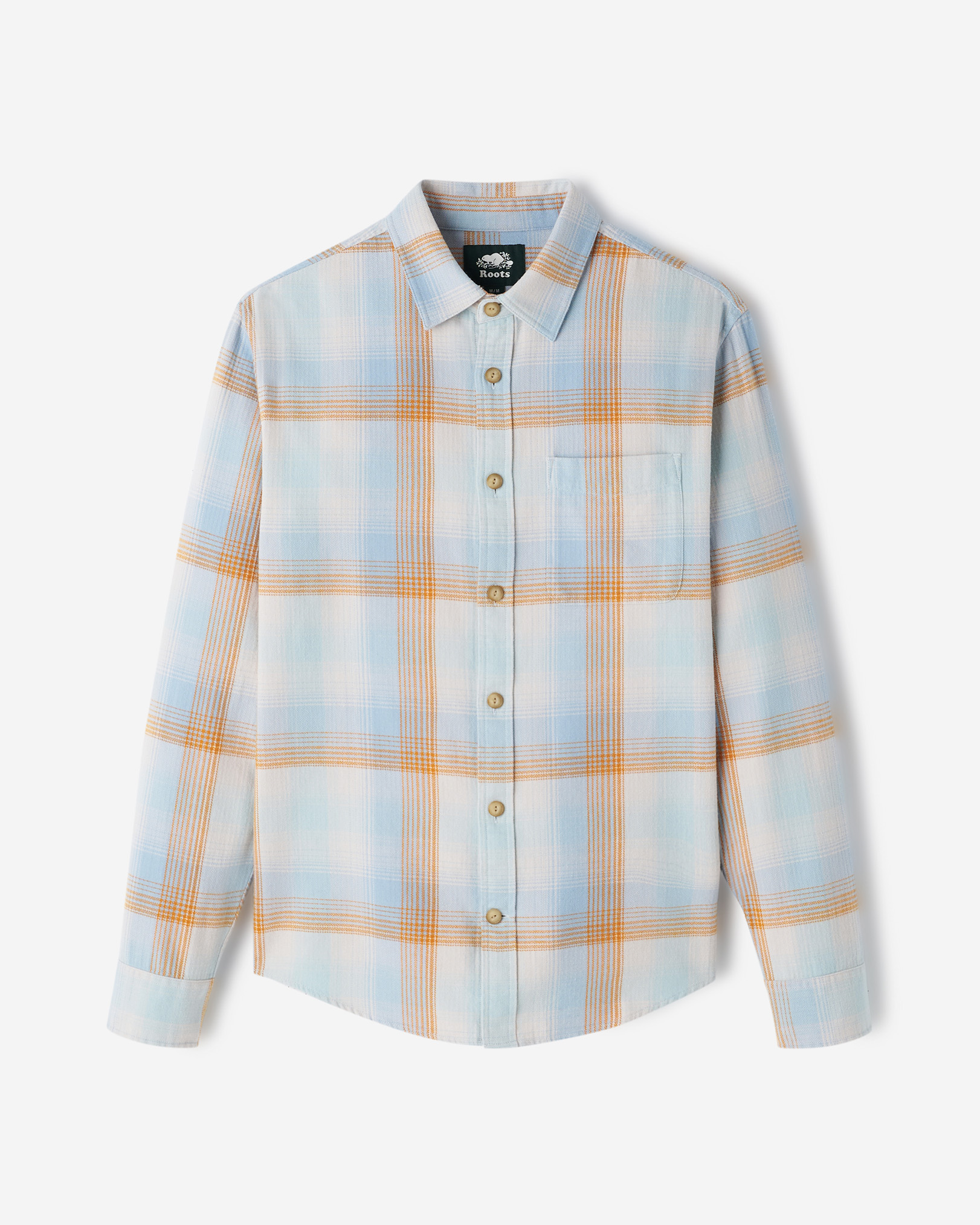 Roots Bellwoods Herringbone Shirt in Ecru