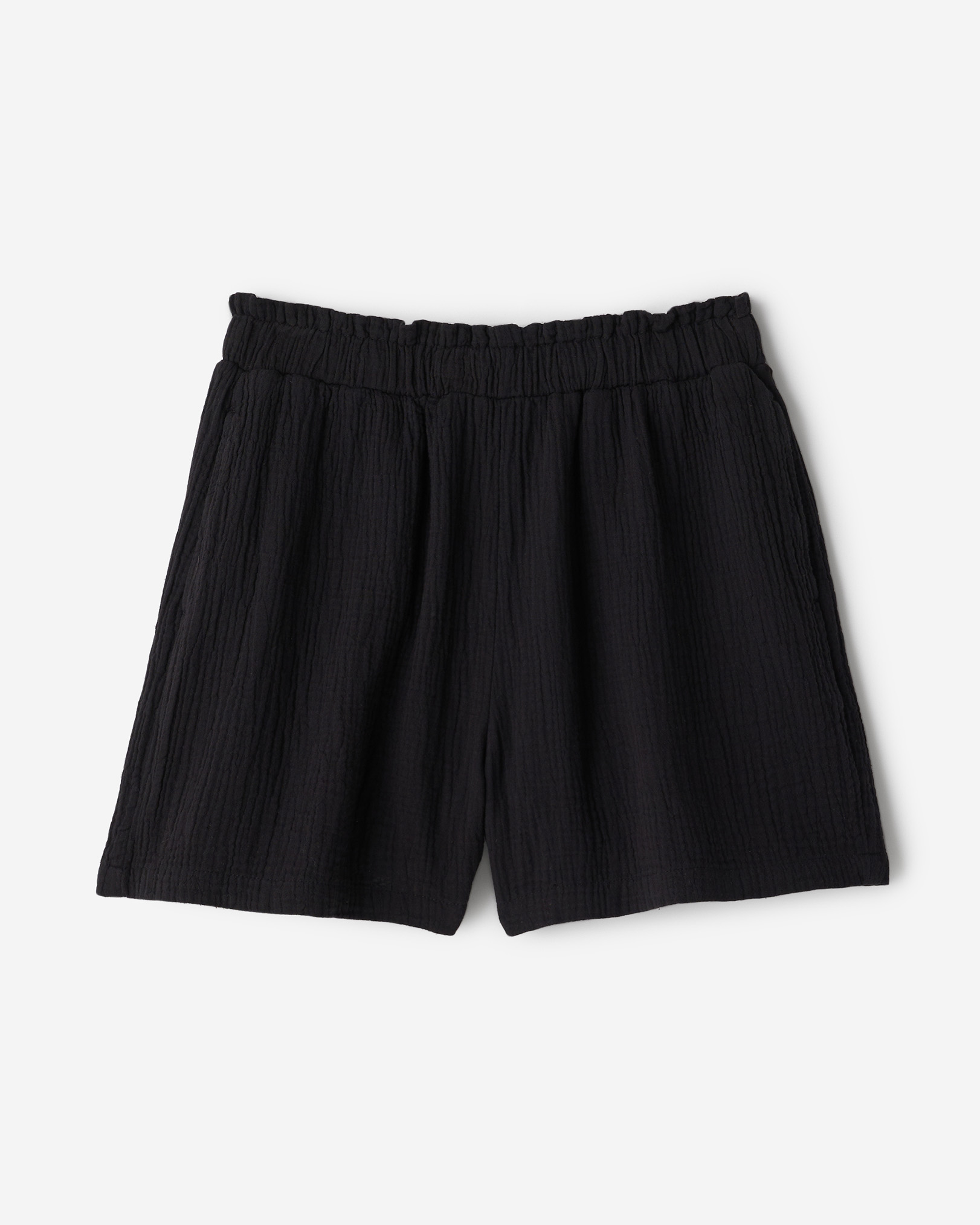 Roots Isla Cotton Gauze Short 4.5 Inch in Black