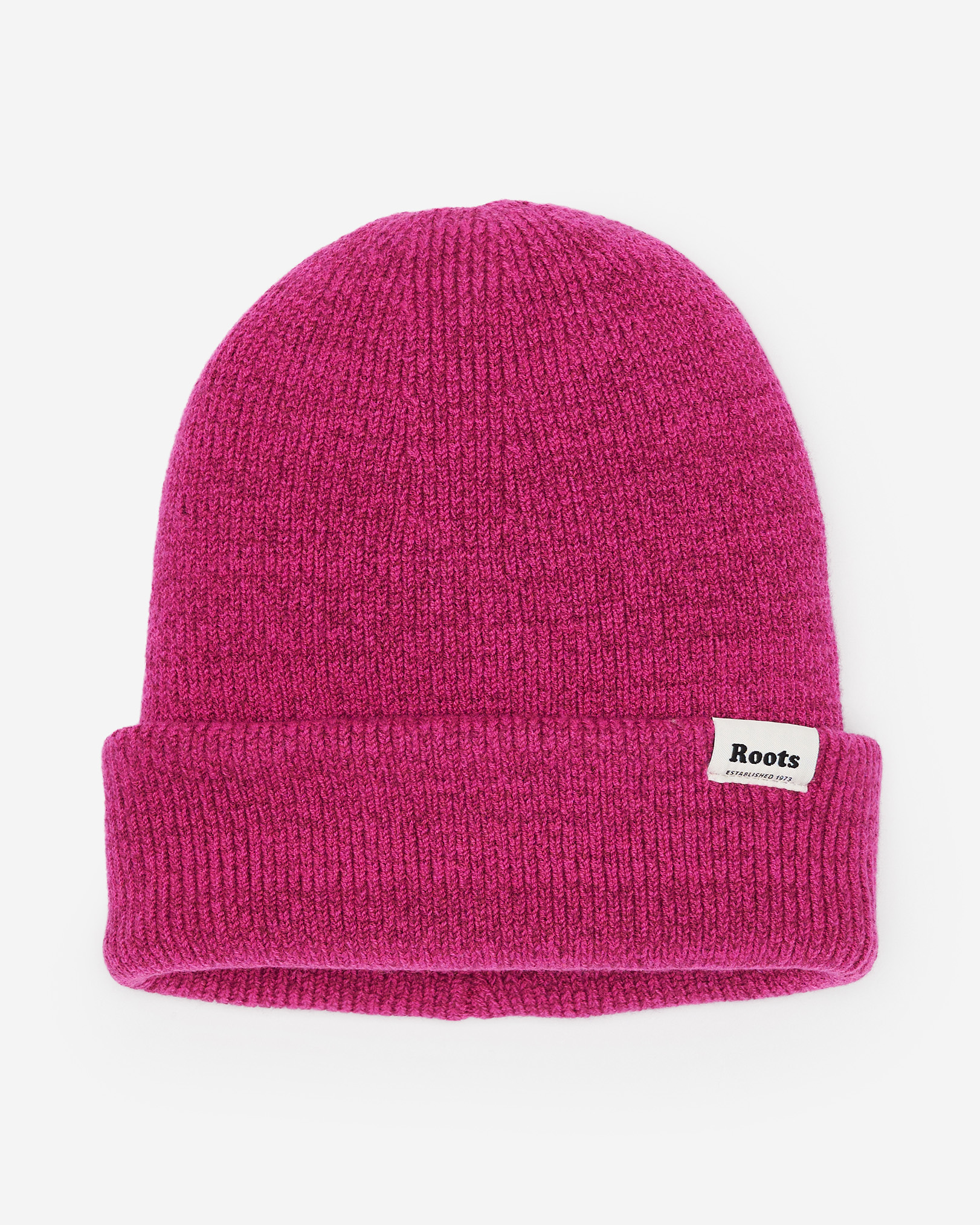 Roots Cozy Knit Toque Hat in Dragonfruit Pink