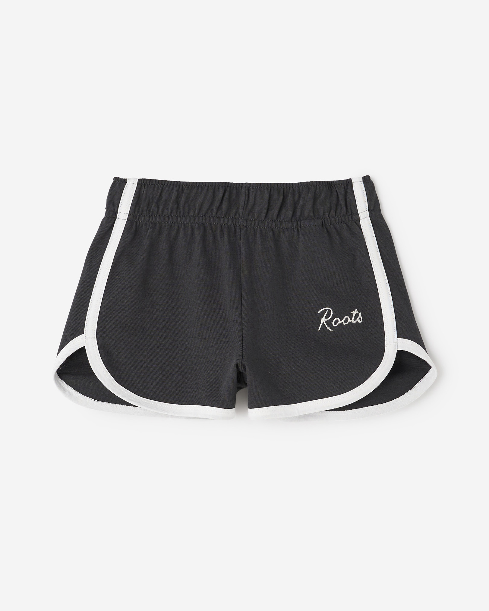 Roots Girl's Gym Short in Raven