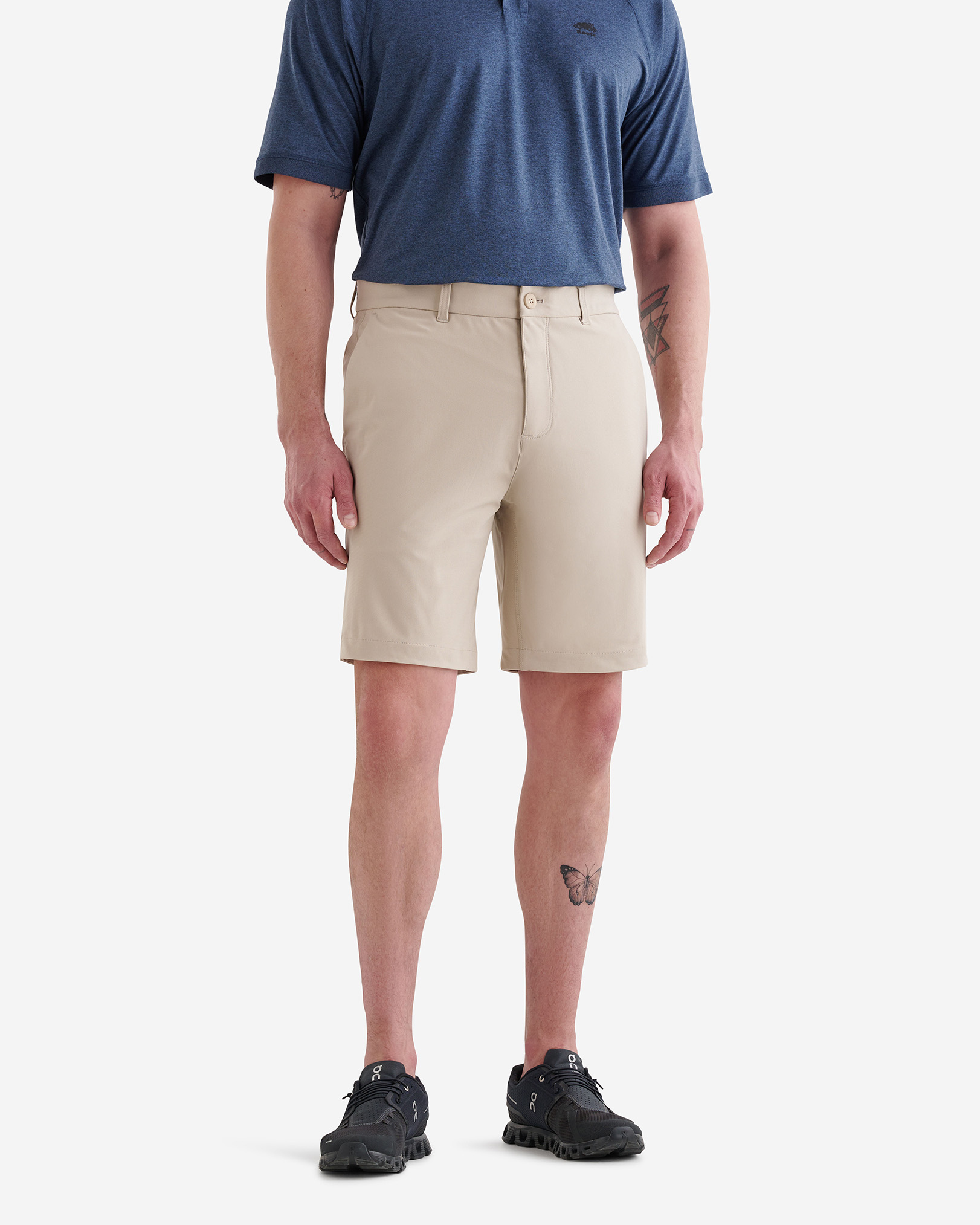 Roots Park Tech Short 9.5 Inch in True Khaki