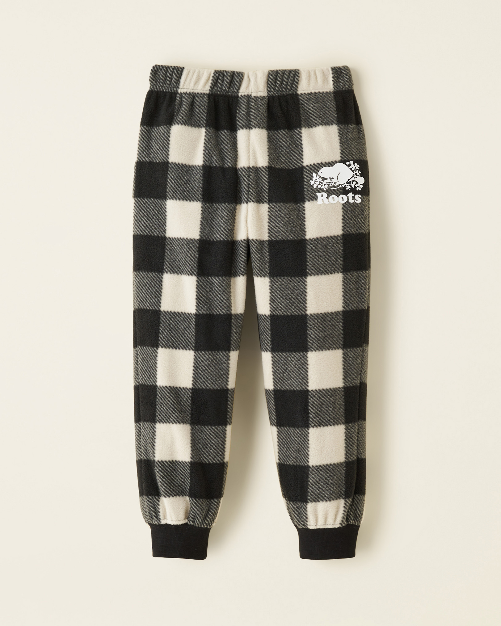 Roots Toddler Plaid Cuffed Pajama Pant in Black