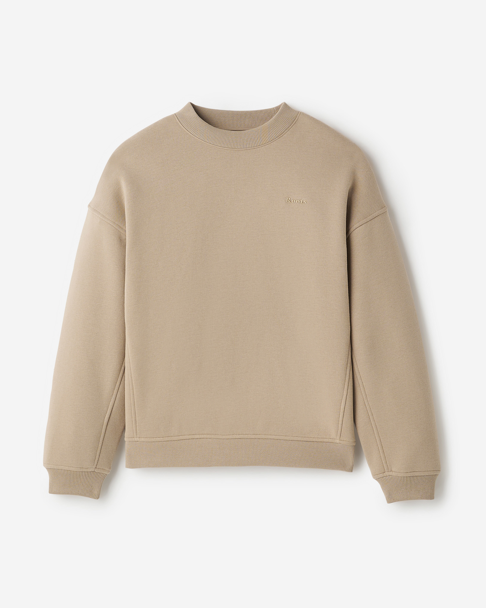 Roots Cloud One Fit Crew in Warm Khaki Brown