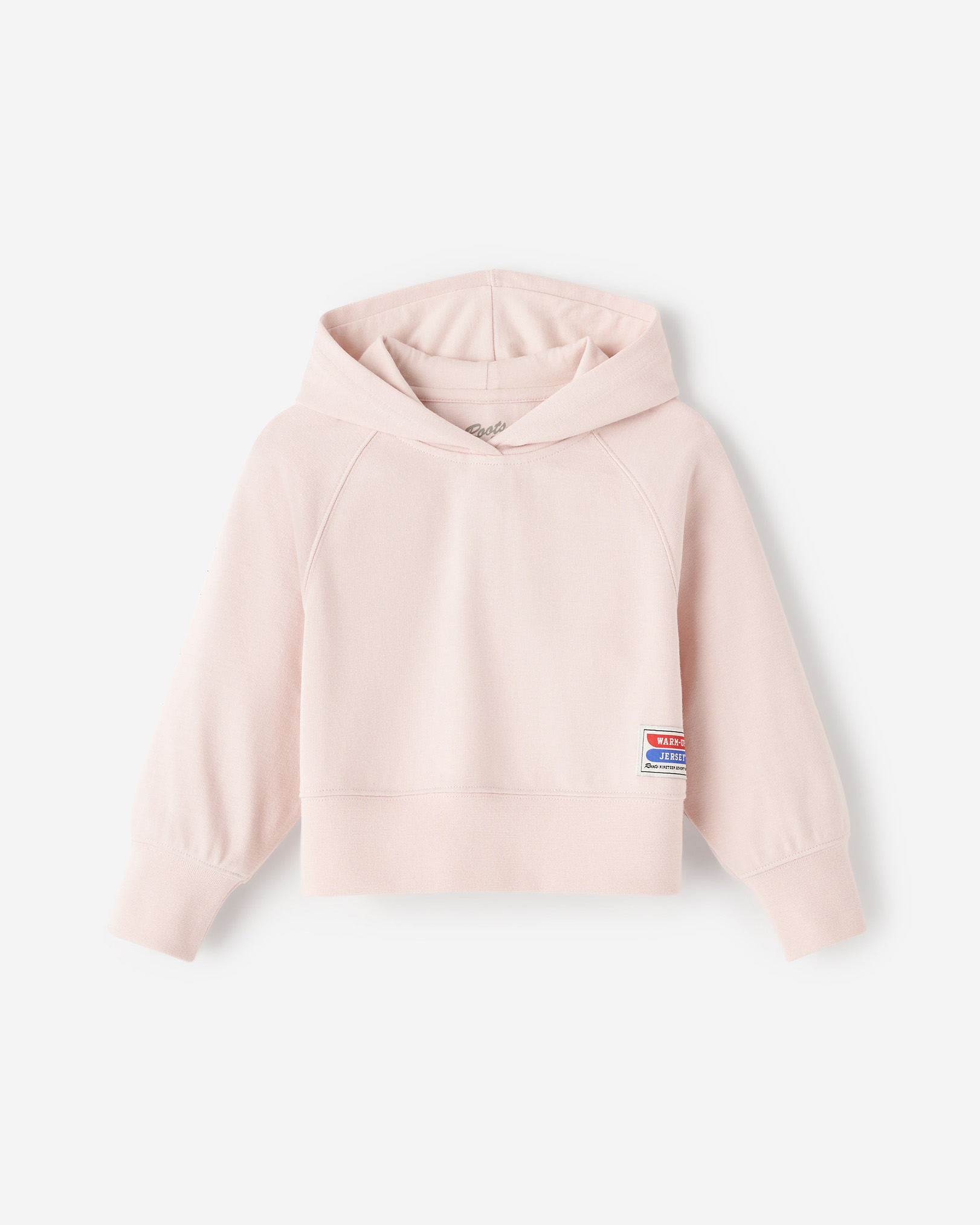 Roots Toddler Warm-Up Boxy Hoodie in Pearl Pink