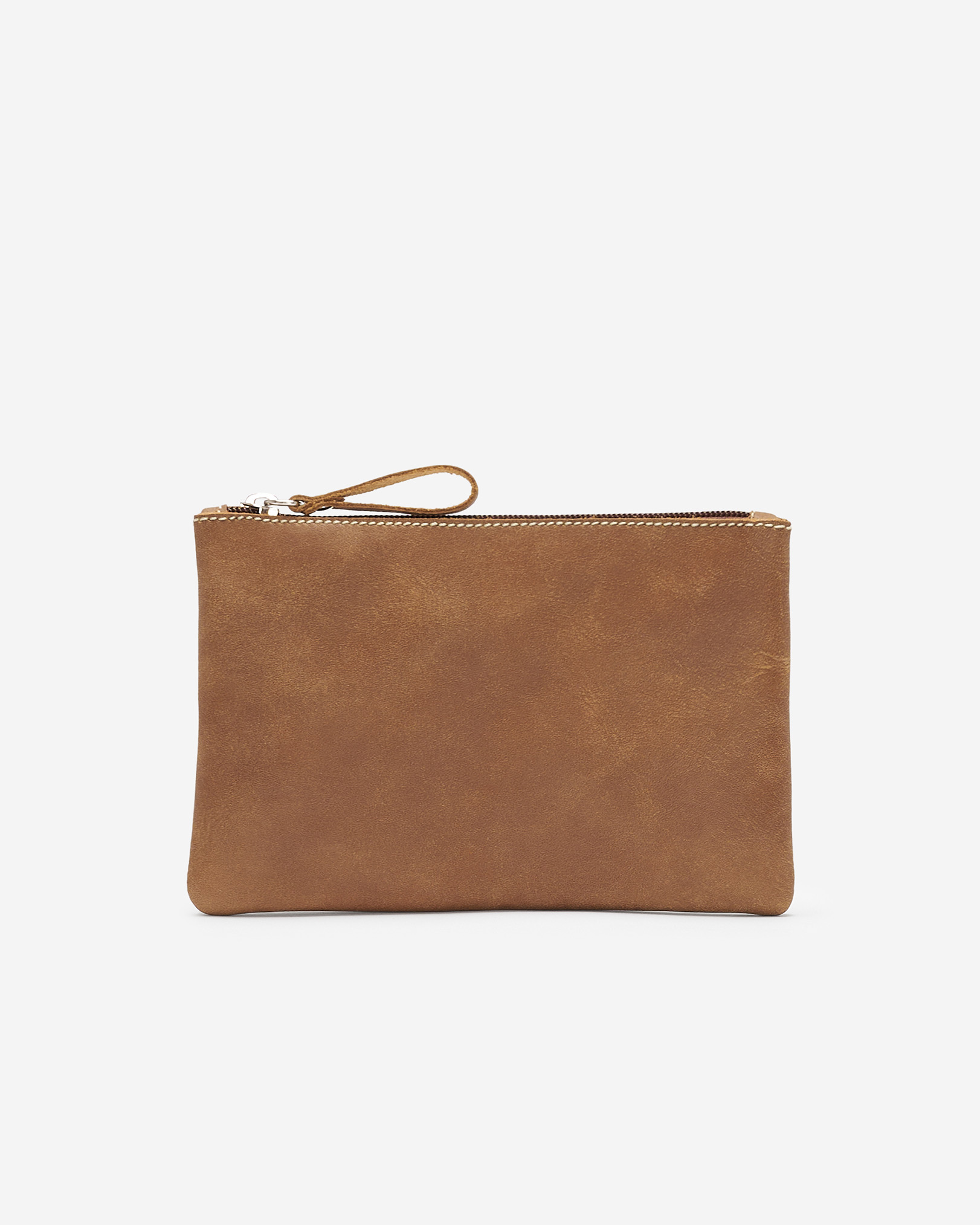 Roots Zip Pouch Tribe in Natural Brown