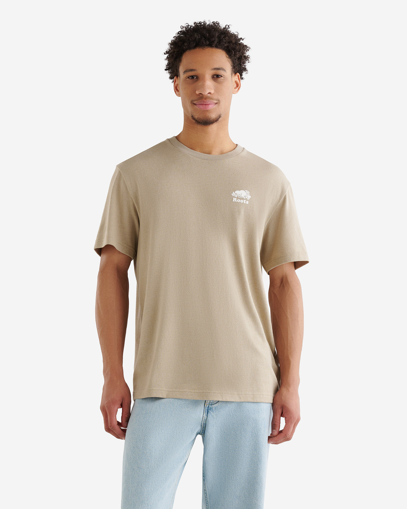Roots Men's Perfect Pepper T-Shirt in Silver Sage Pepper