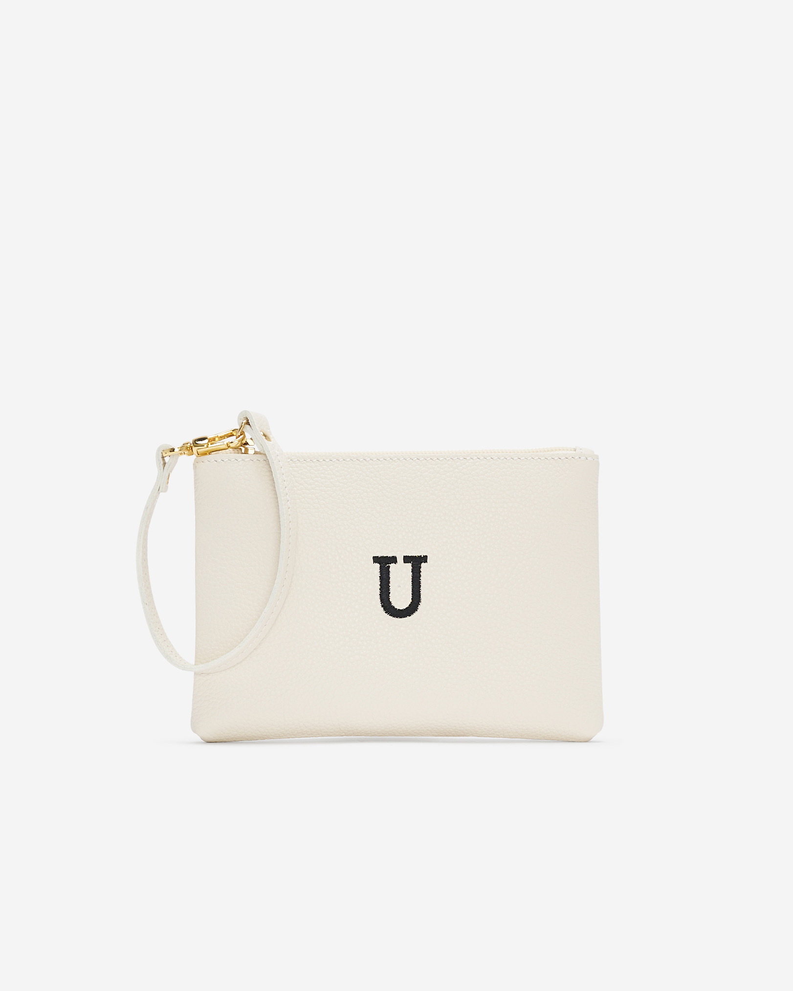 Roots Monogram Wristlet Ivory