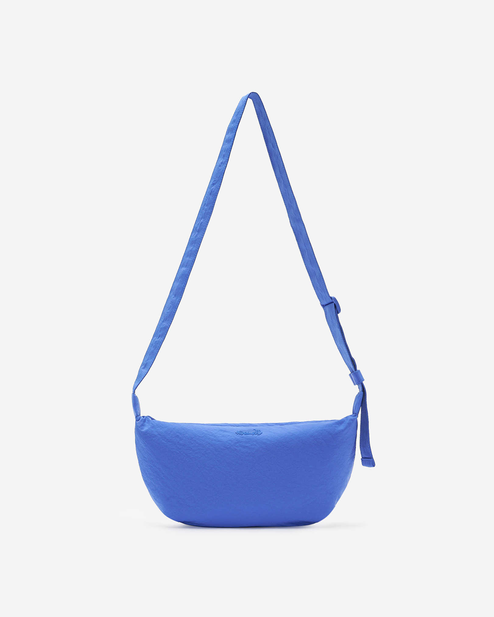 Roots Nylon Crescent Bag in Seaport Blue