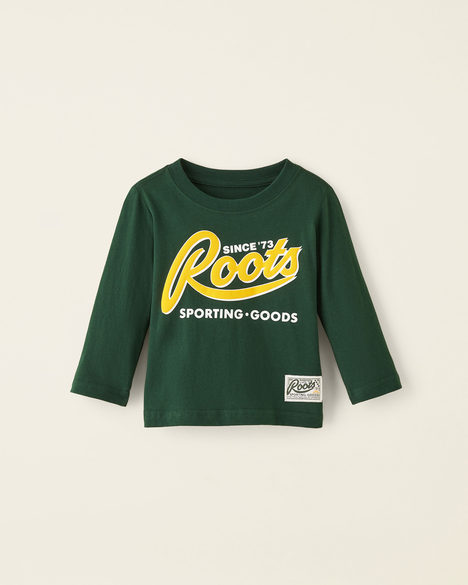 Roots Baby Sporting Goods T-Shirt in Varsity Green