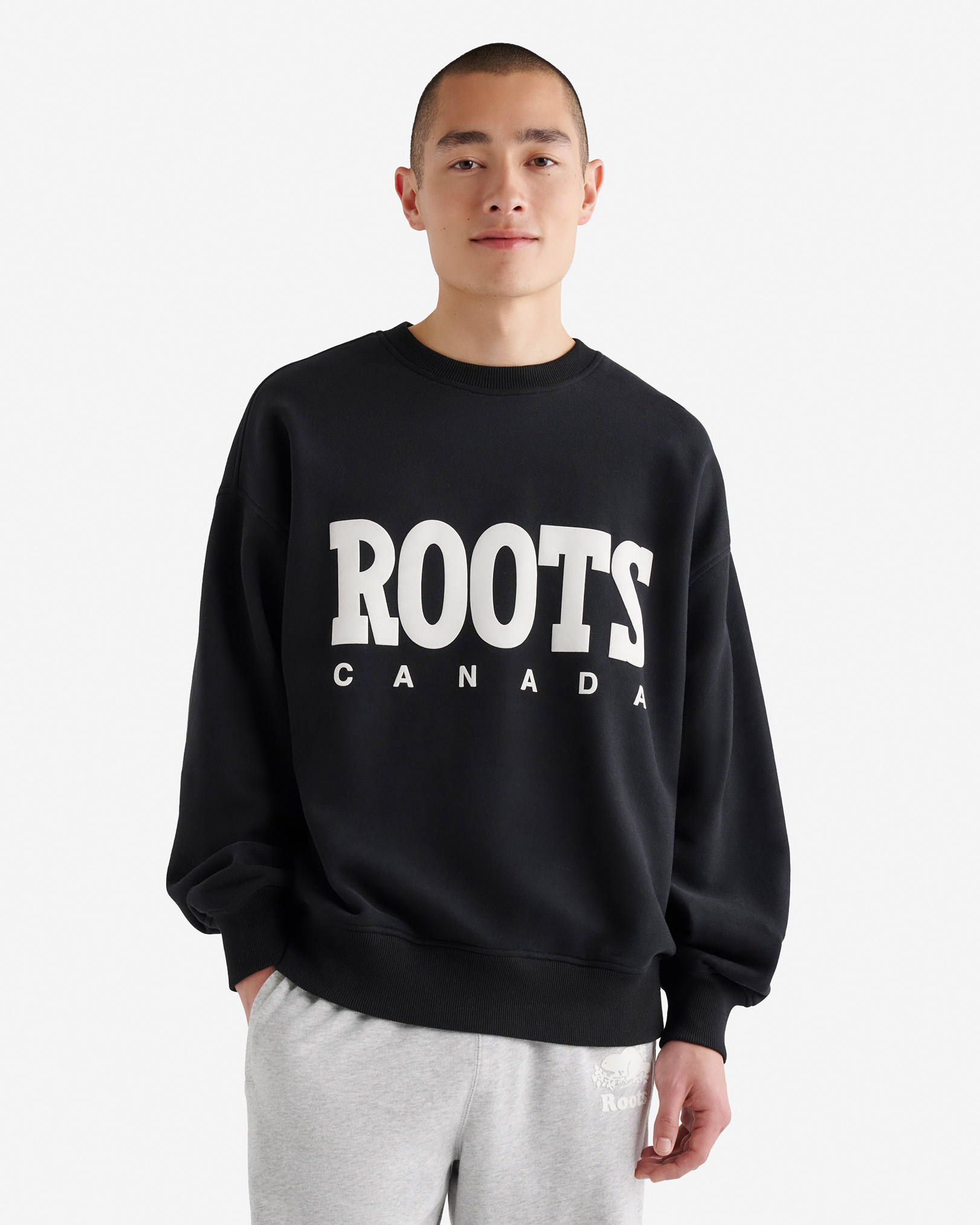 Roots Retro Crew Shirt in Black