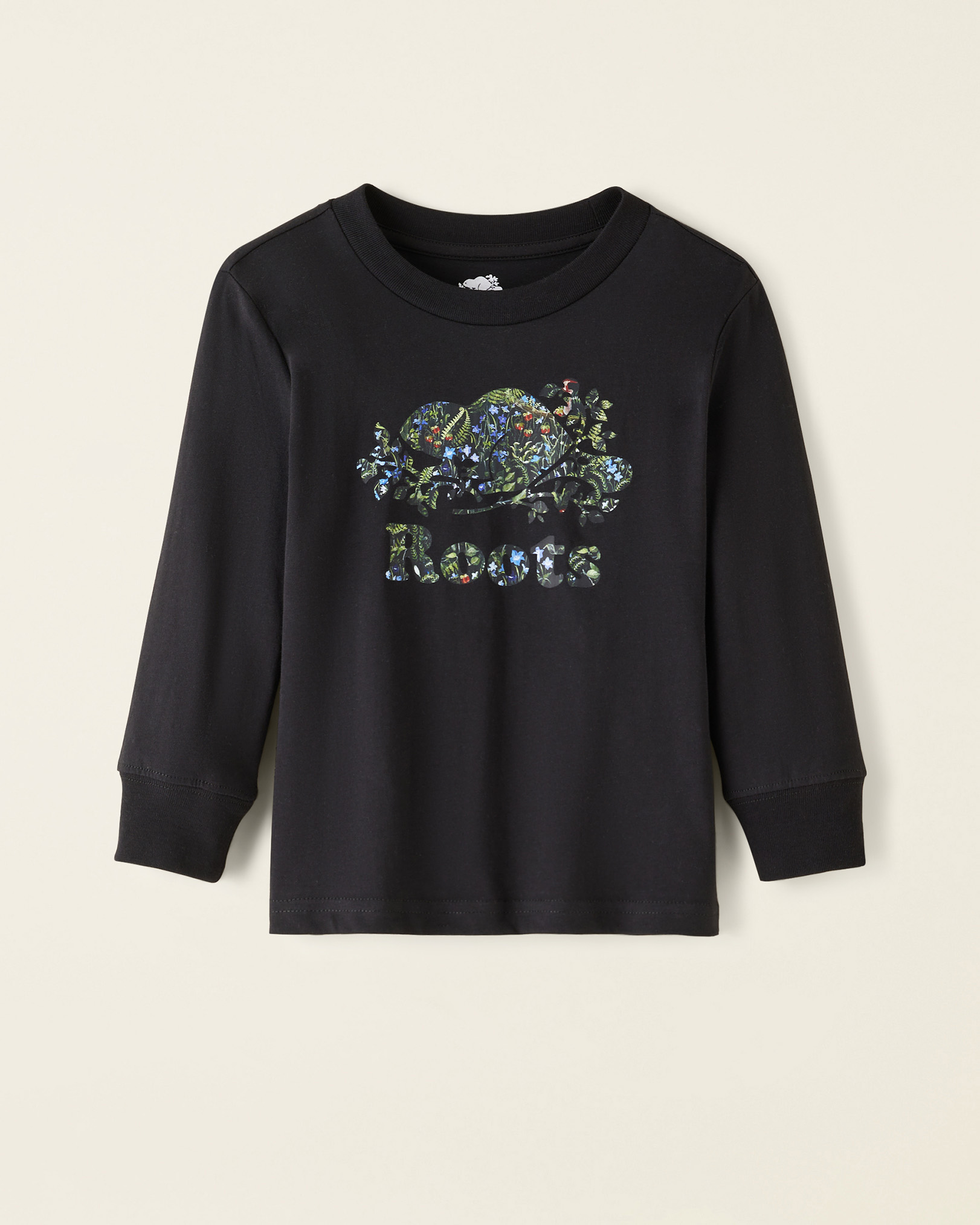 Roots Toddler Heather Cooper T-Shirt in Black
