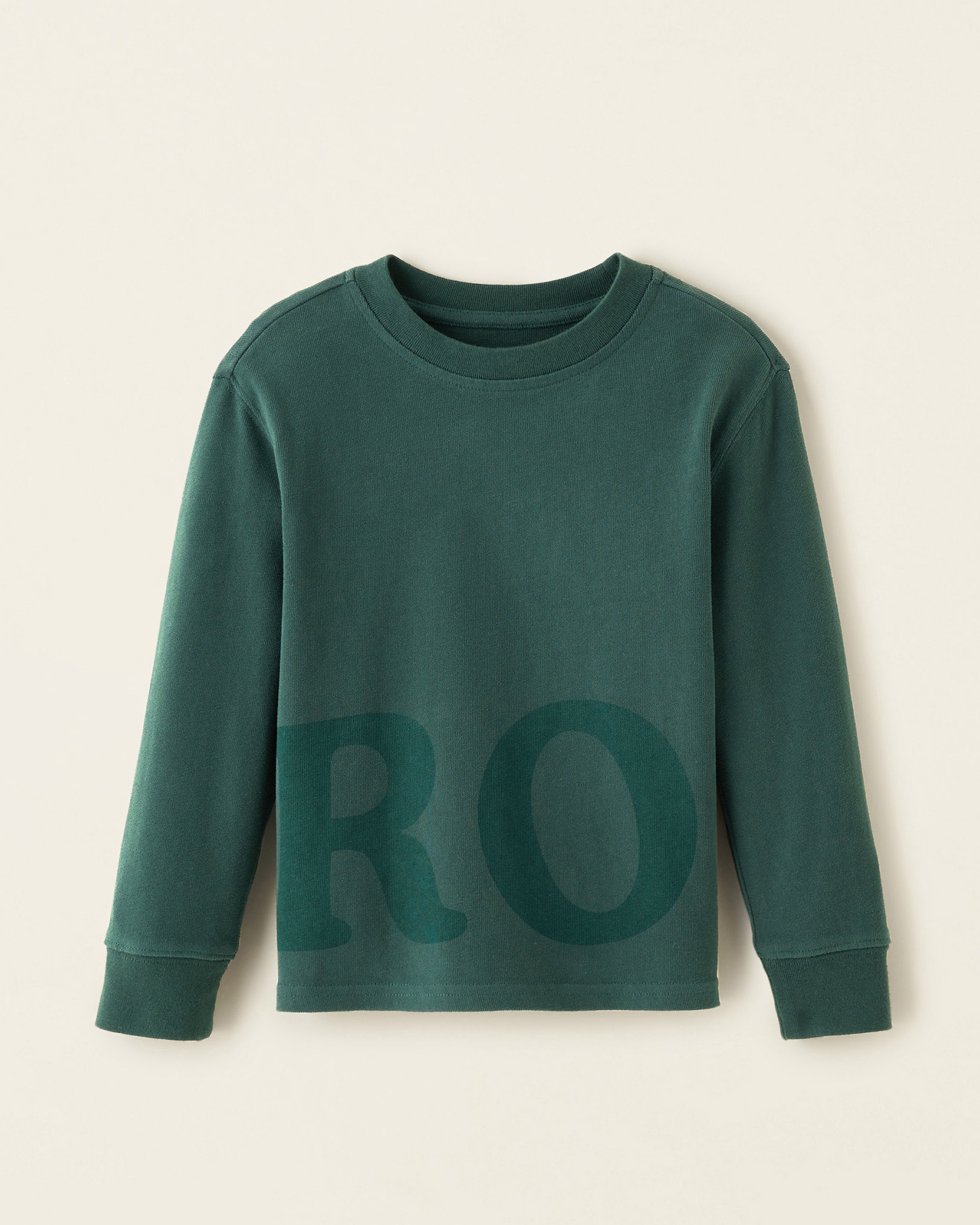 Roots Toddler One Long Sleeve T-Shirt in Green Shadow