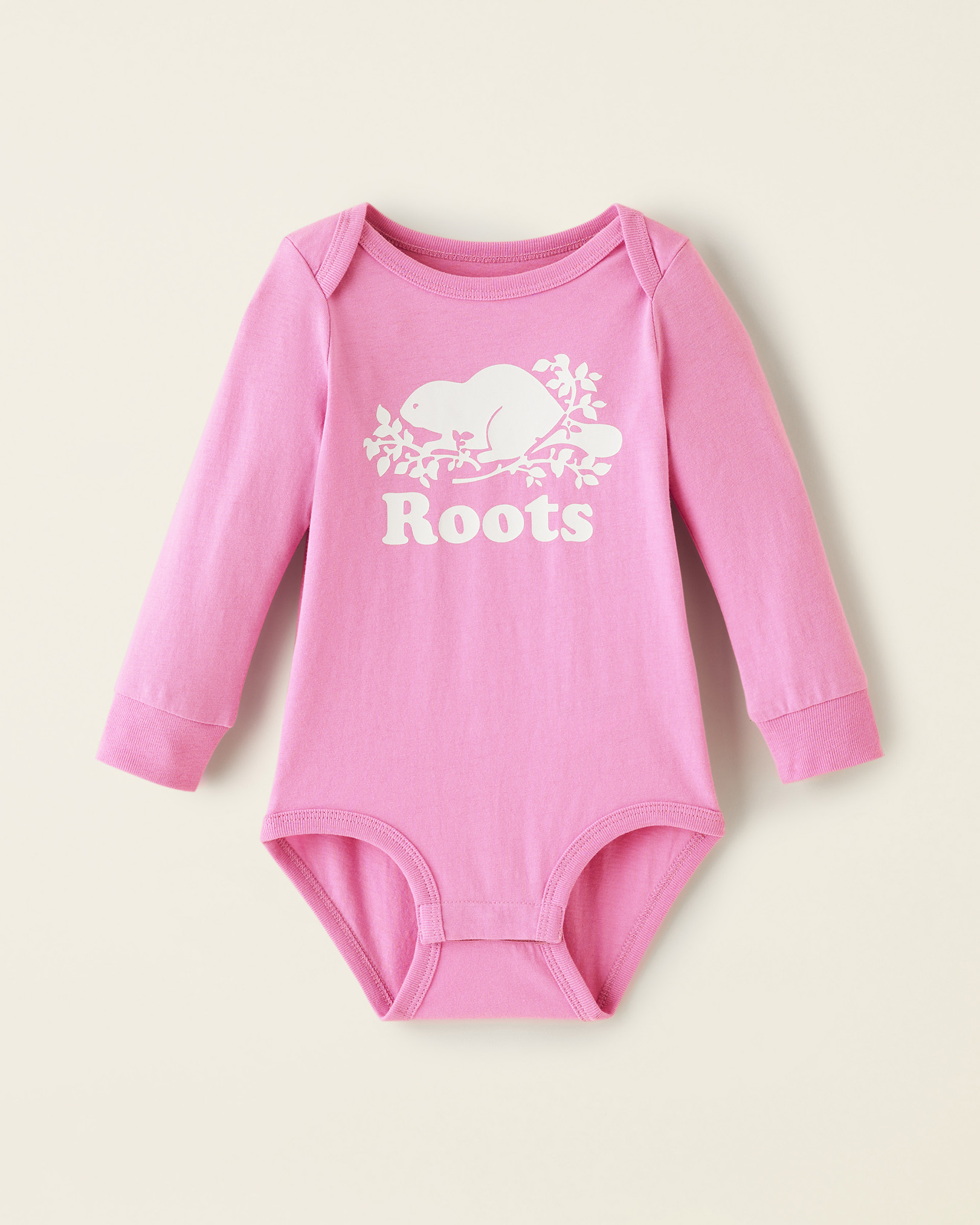Roots Baby Organic Cooper Beaver Bodysuit in Violet