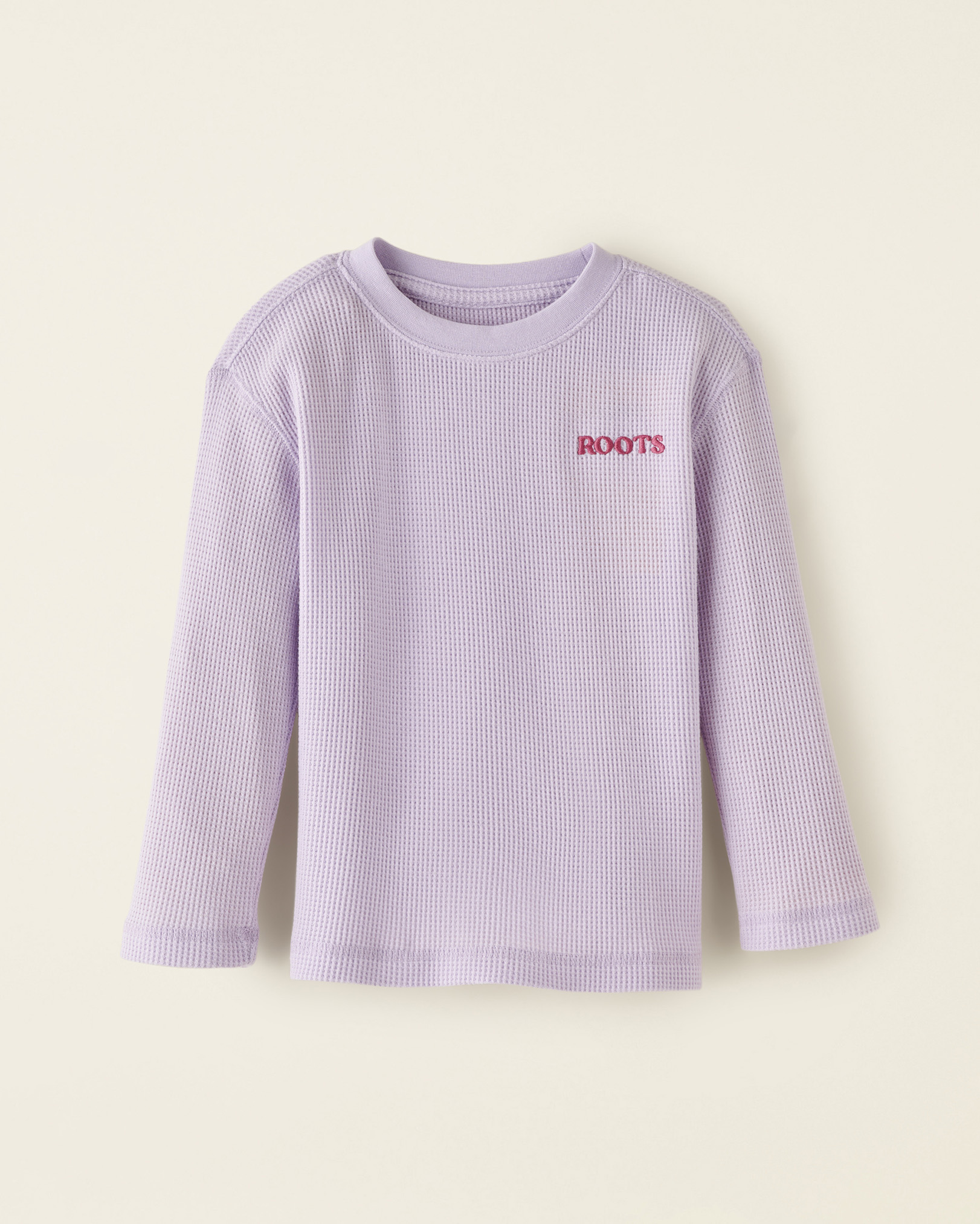 Roots Toddler Waffle T-Shirt in Orchid Petal