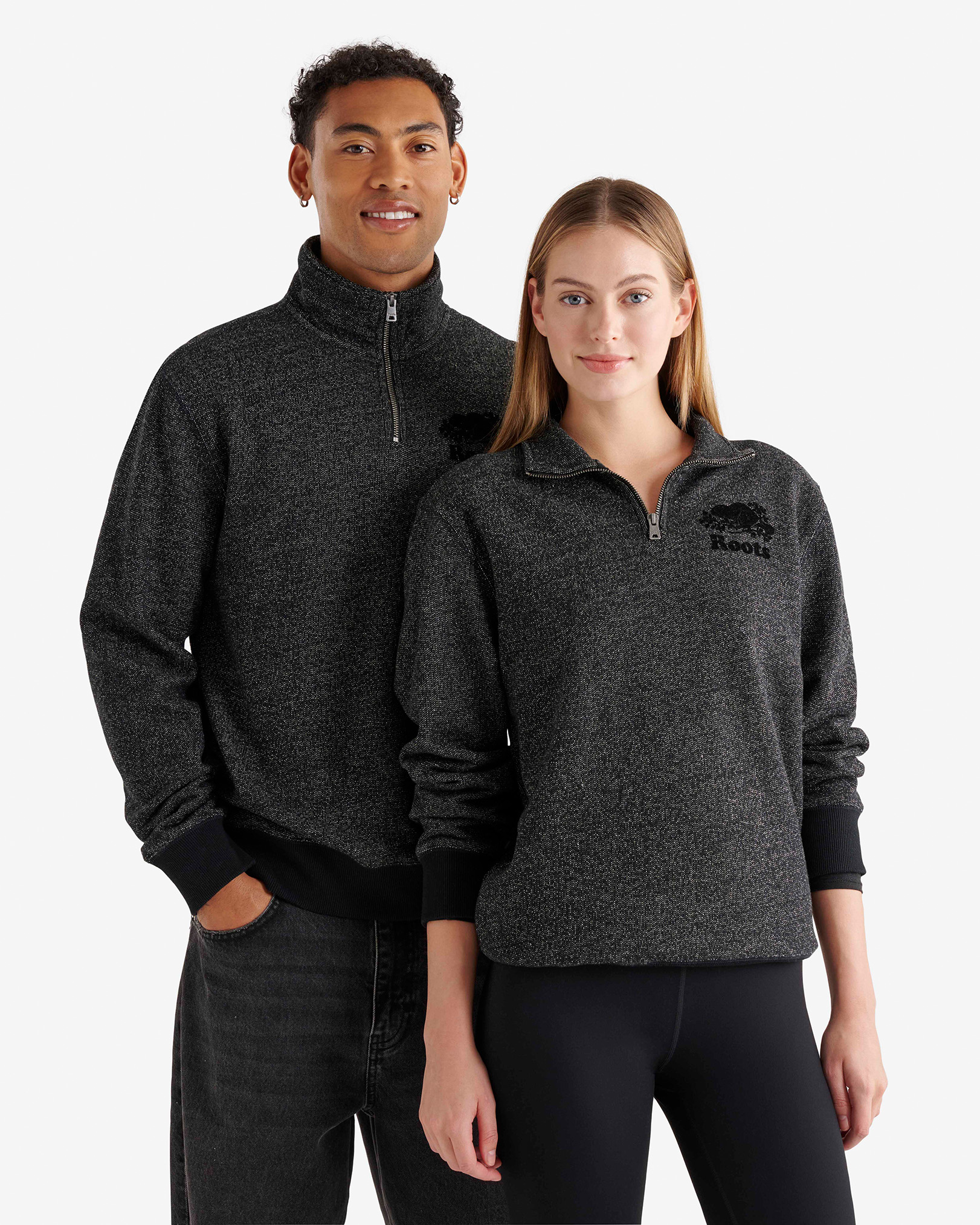 Organic Original Quarter Zip Stein - Black Pepper