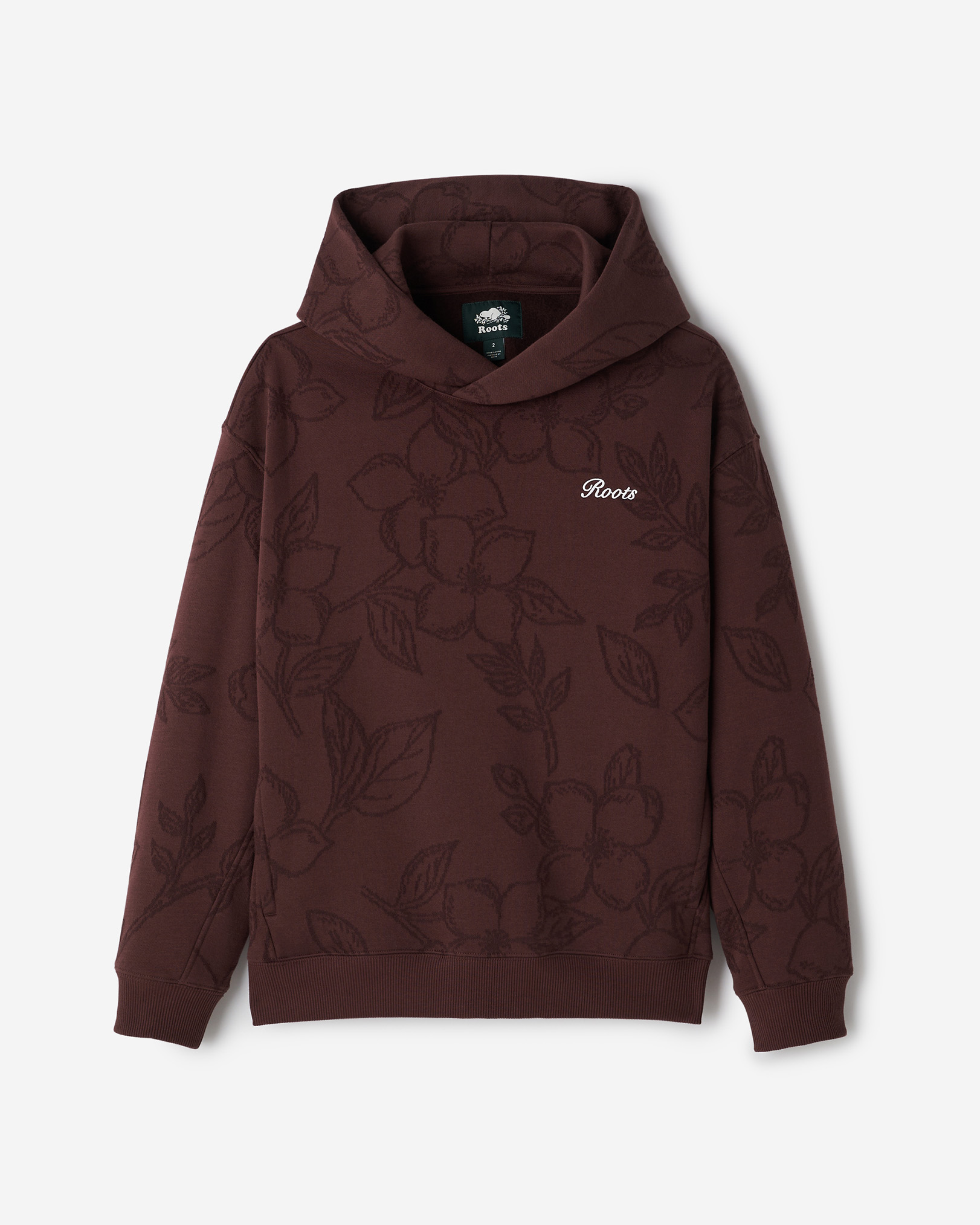 Floral One Fit Hoodie - Hazelnut Brown
