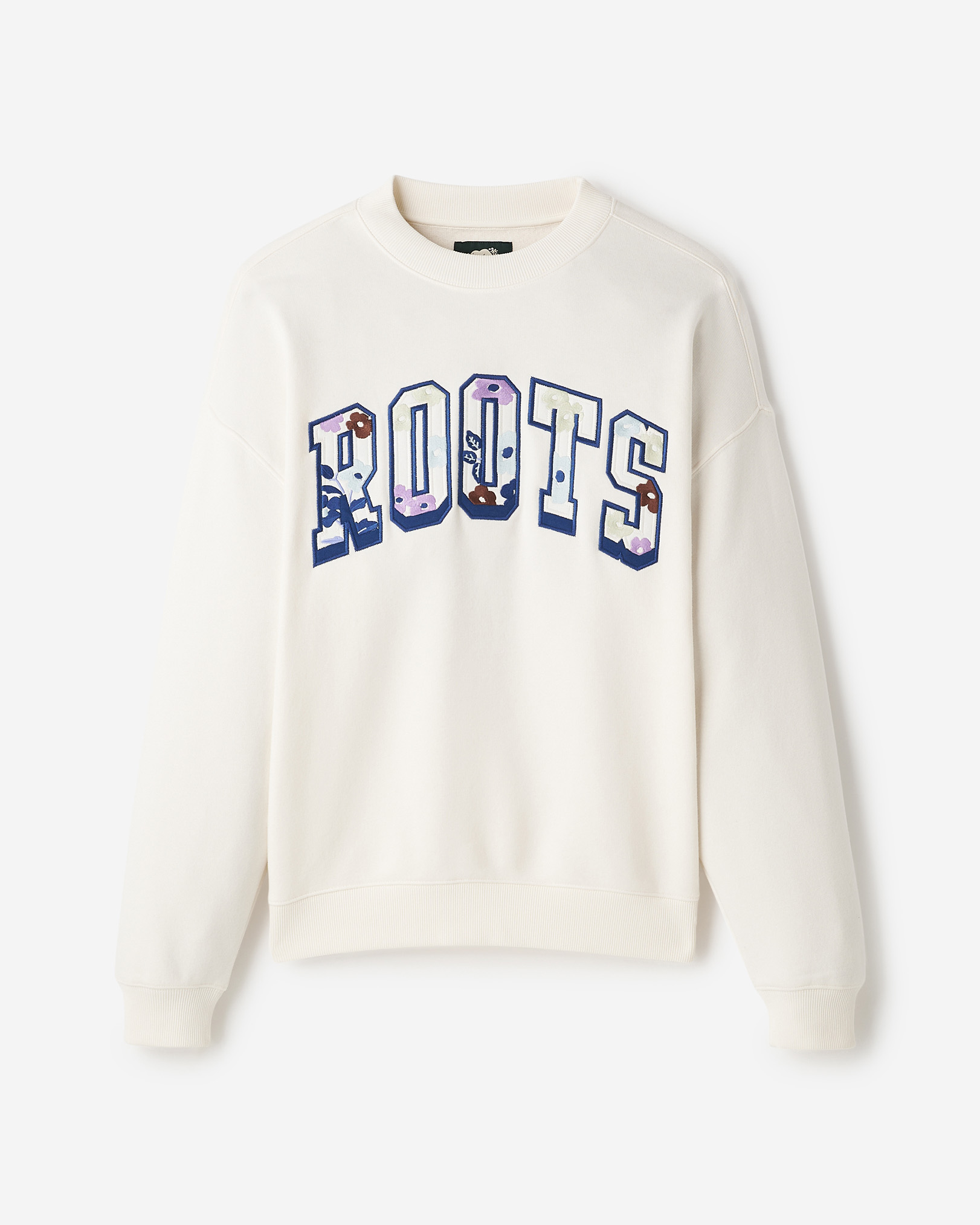 Chandail à col rond à motif floral - Aigrette