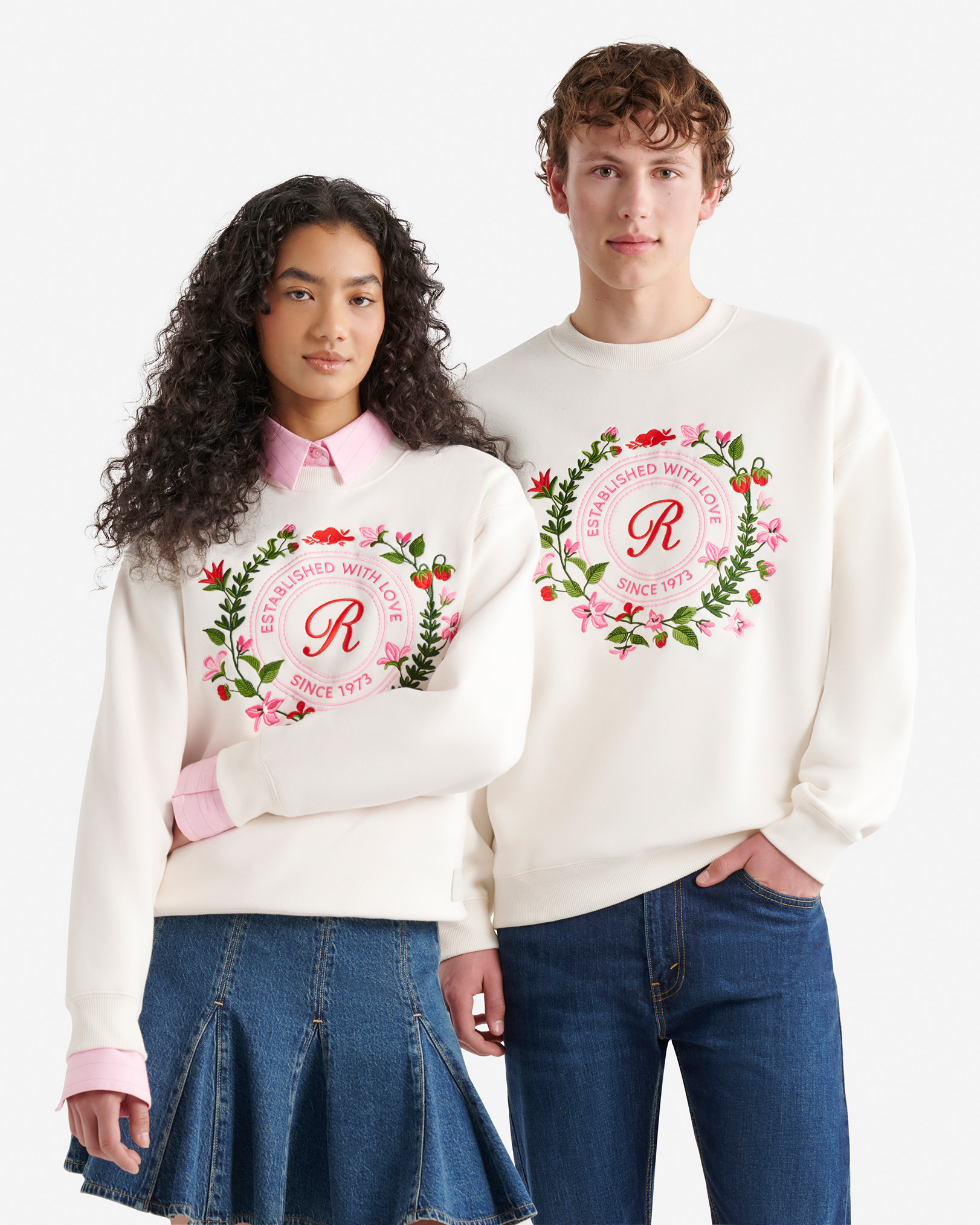 Love Studio Fleece Crew - Egret Love Studio Fleece Crew - Egret